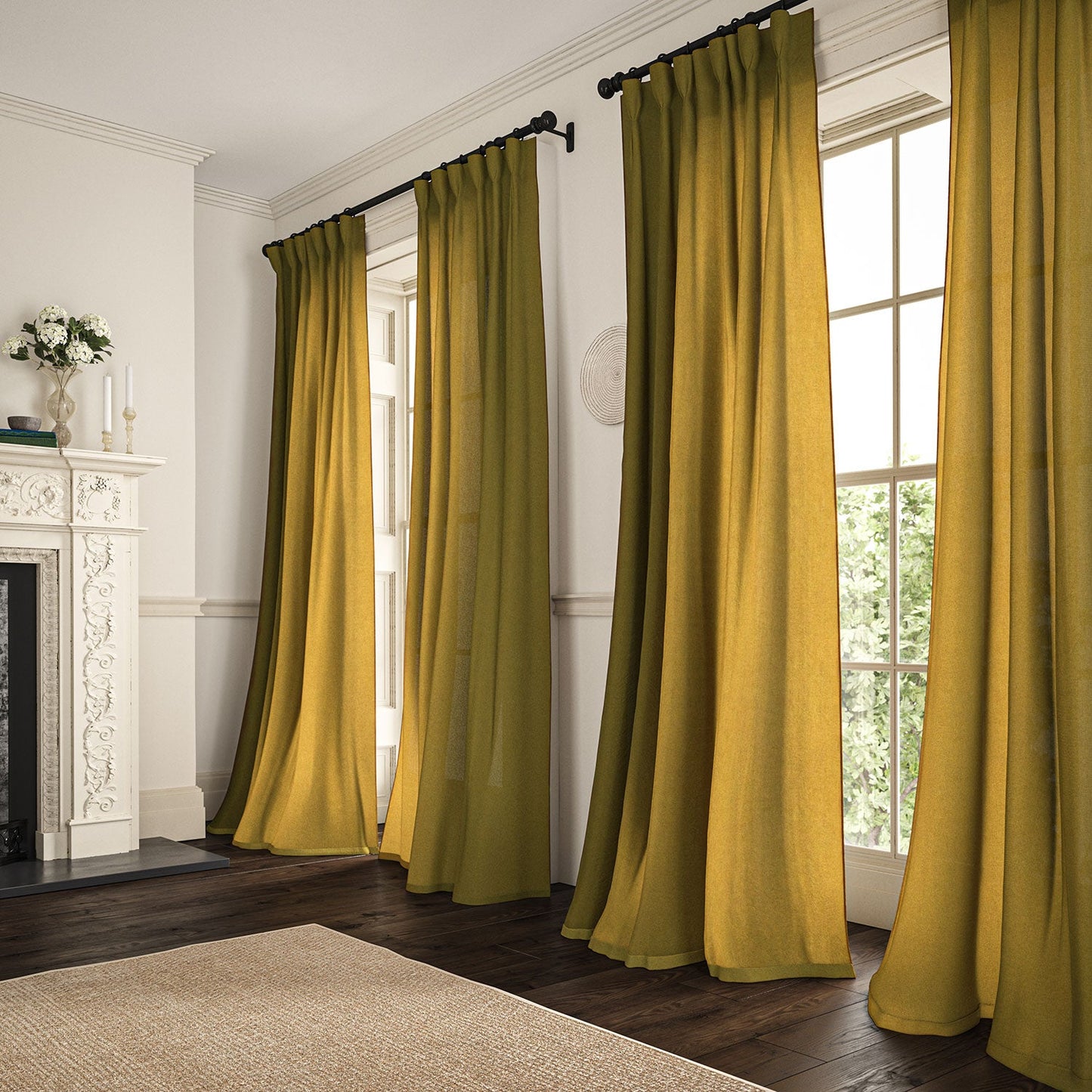 Linwood Marietta Ochre Made to Measure Curtains