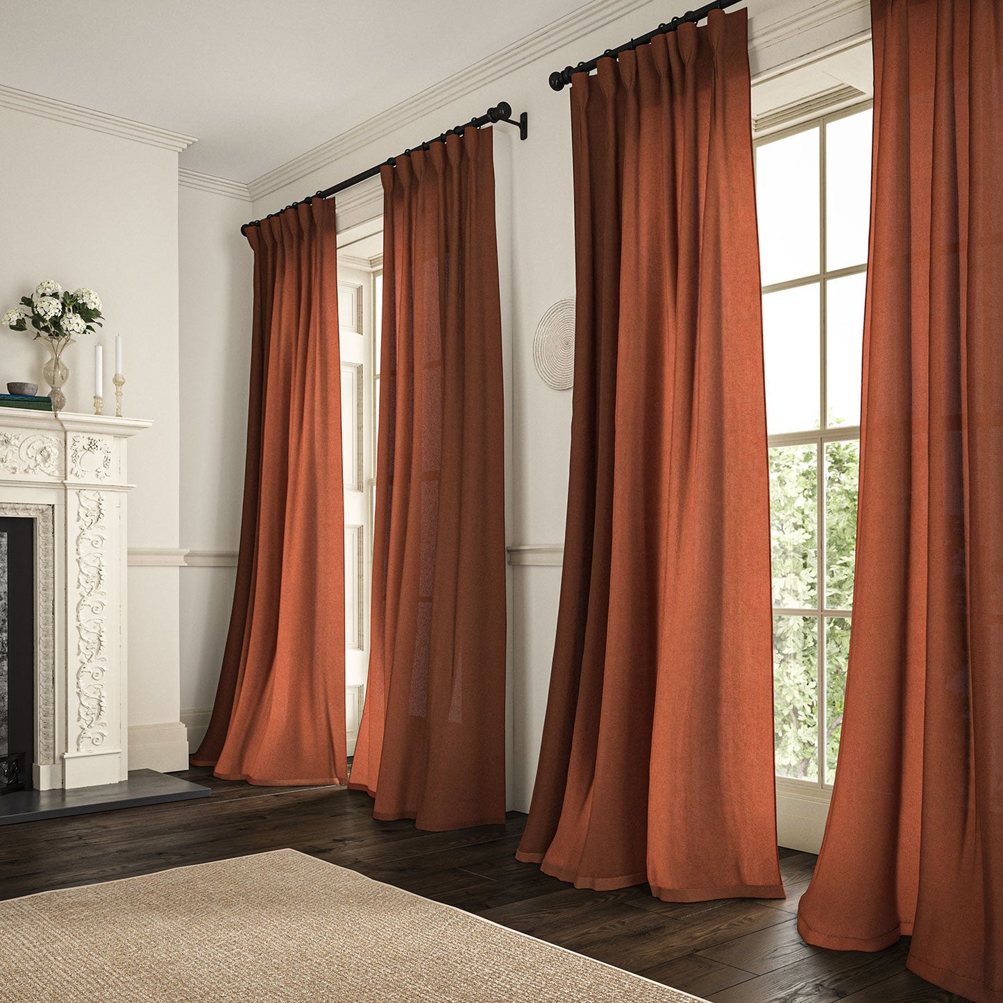Linwood Marietta Terracotta Made to Measure Curtains