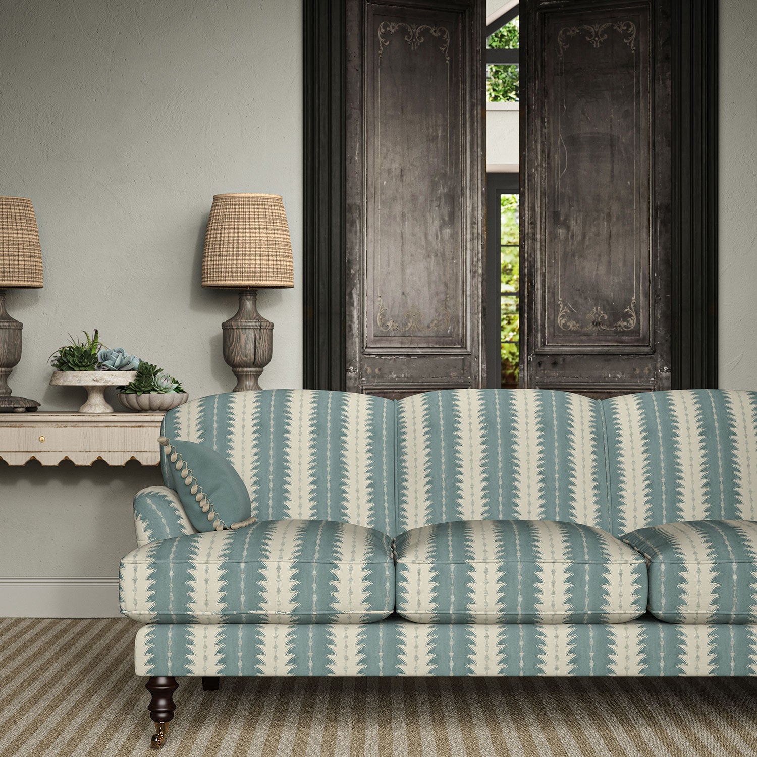 Linwood Ruched Cameo FR Made to Measure Curtains