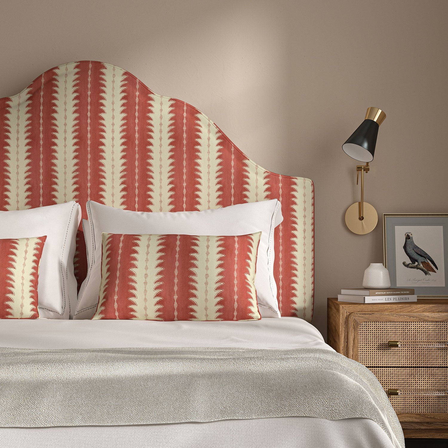 Linwood Ruched Cardinal FR Made to Measure Curtains