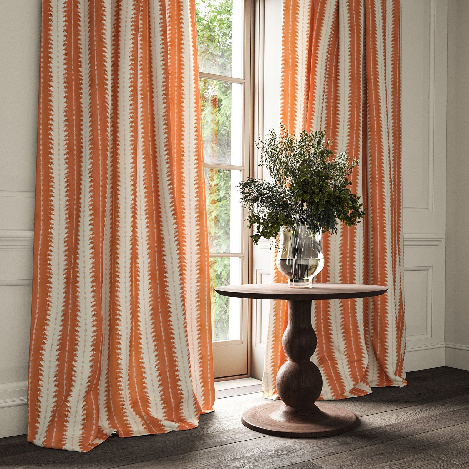 Linwood Ruched Lava FR Made to Measure Curtains