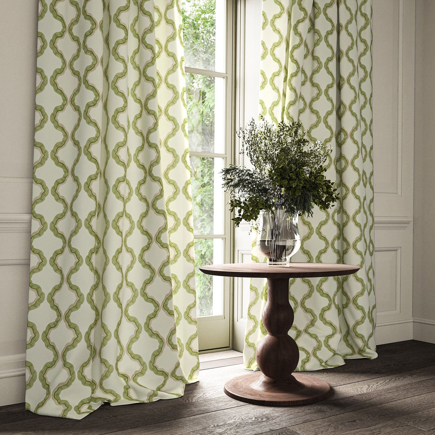 Linwood Ruffled Kew FR Made to Measure Curtains