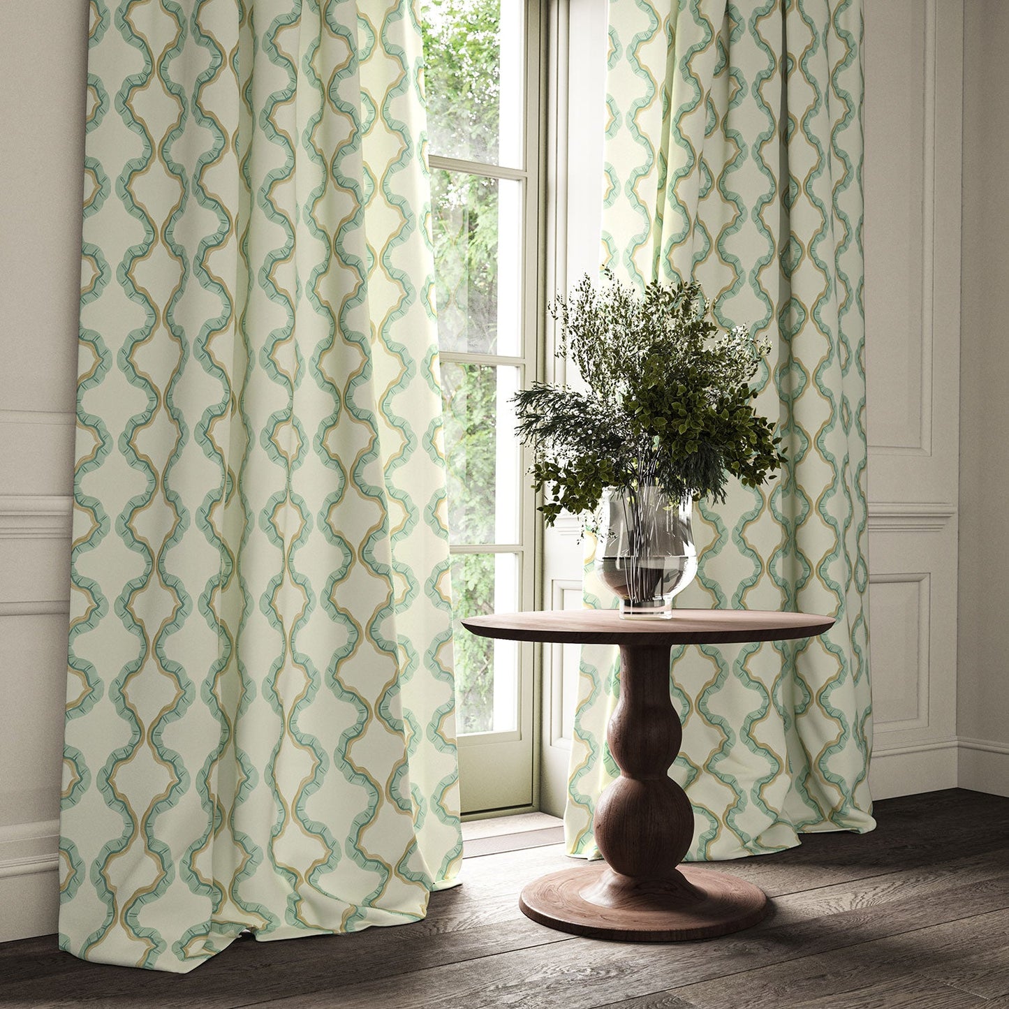 Linwood Ruffled Maldives Made to Measure Curtains