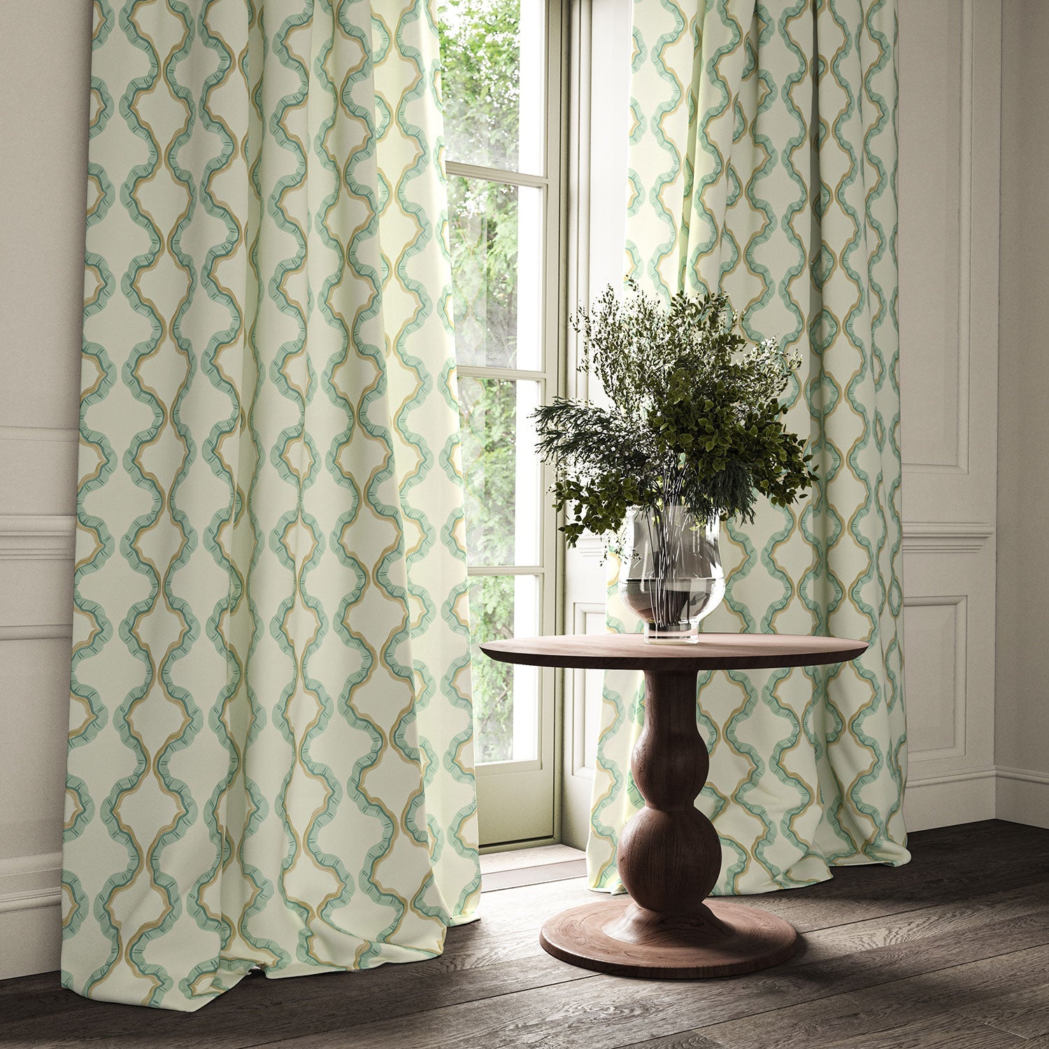 Linwood Ruffled Maldives Made to Measure Curtains