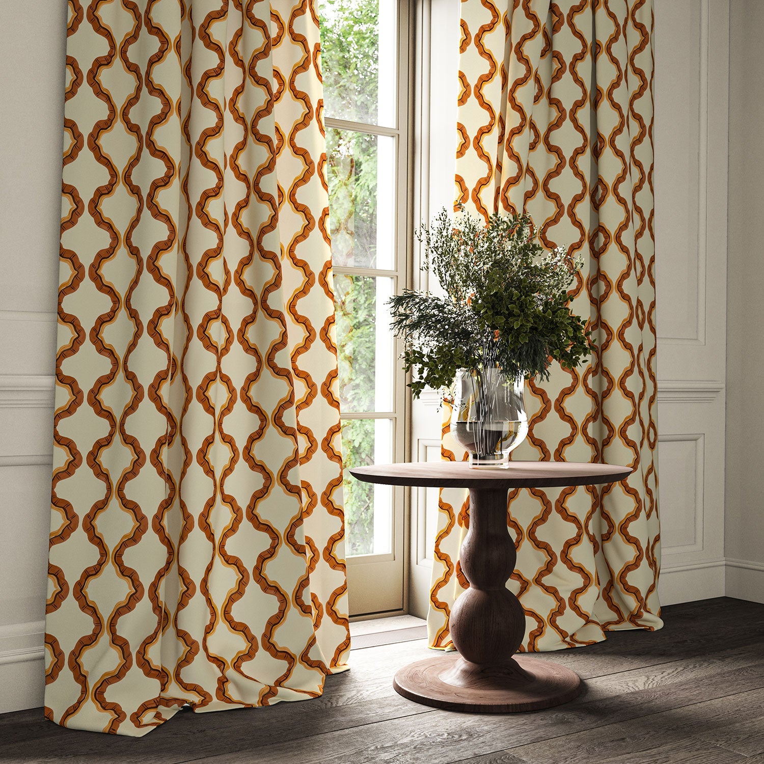 Linwood Ruffled Mojave FR Made to Measure Curtains