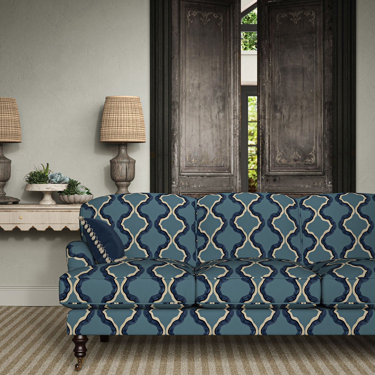 Linwood Ruffled Portofino FR Made to Measure Curtains