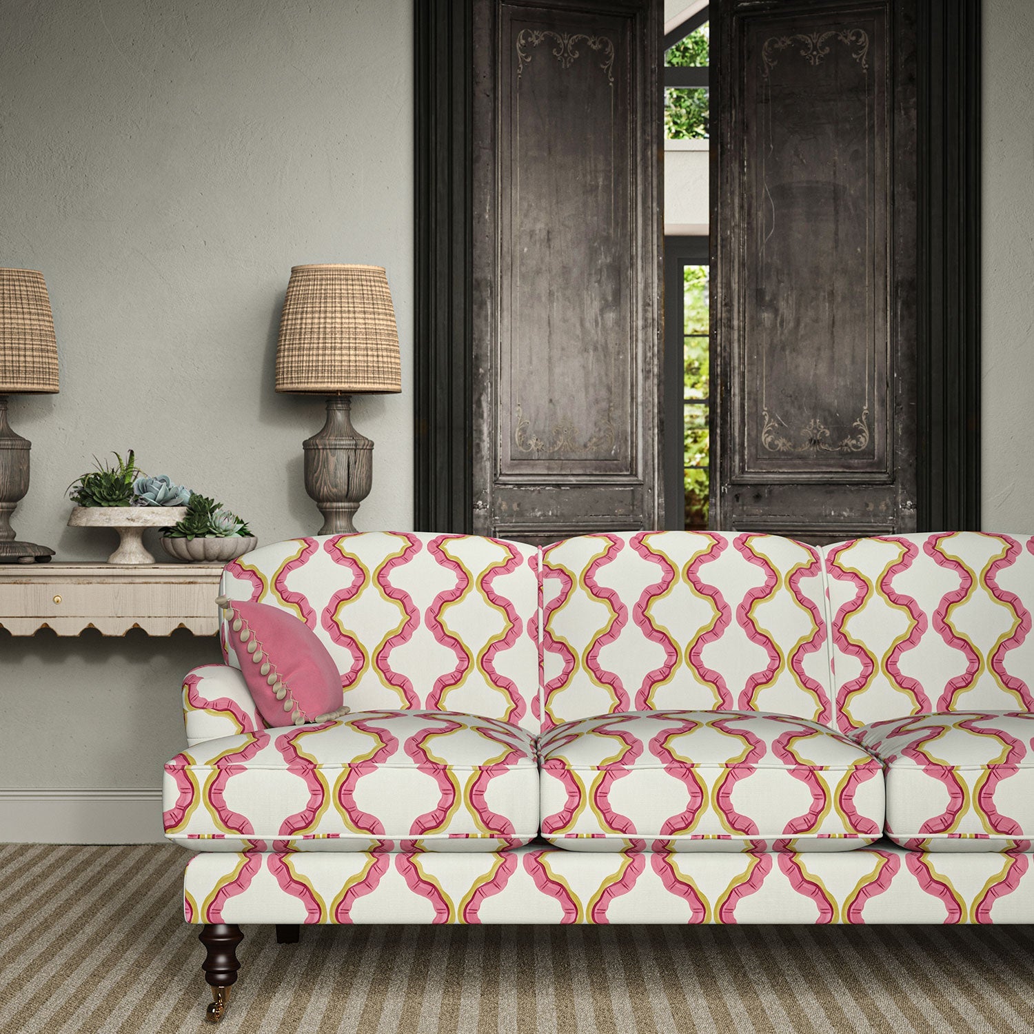 Linwood Ruffled Rio FR Made to Measure Curtains