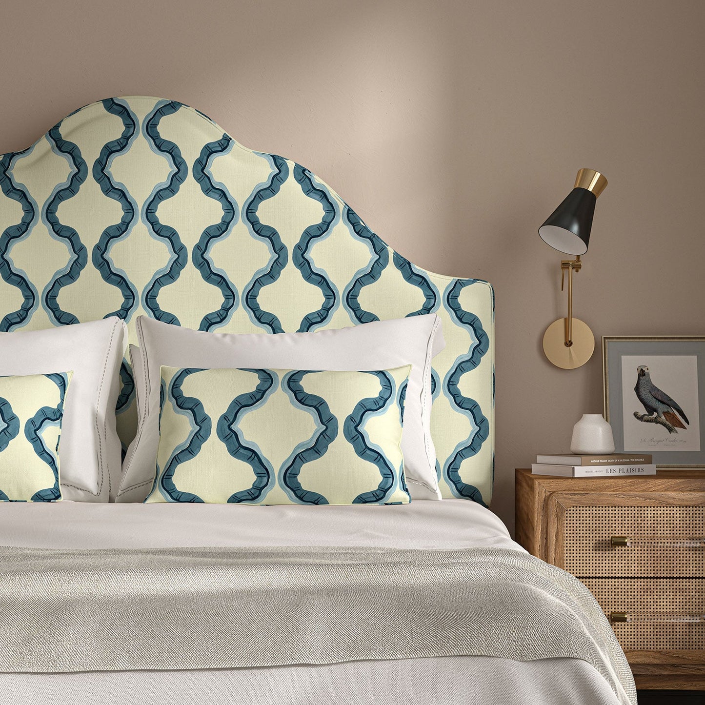Linwood Ruffled Santorini FR Made to Measure Curtains