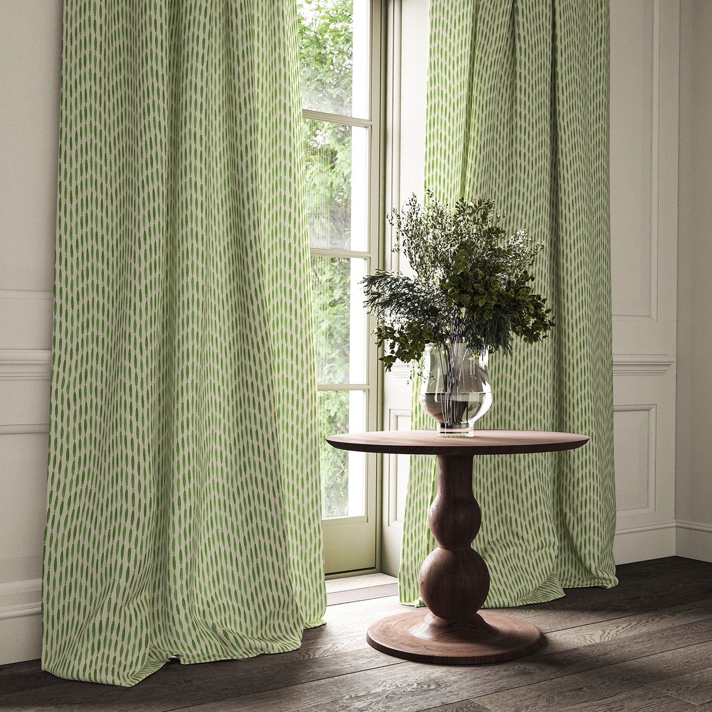 Linwood Smocked Cucumber FR Made to Measure Curtains