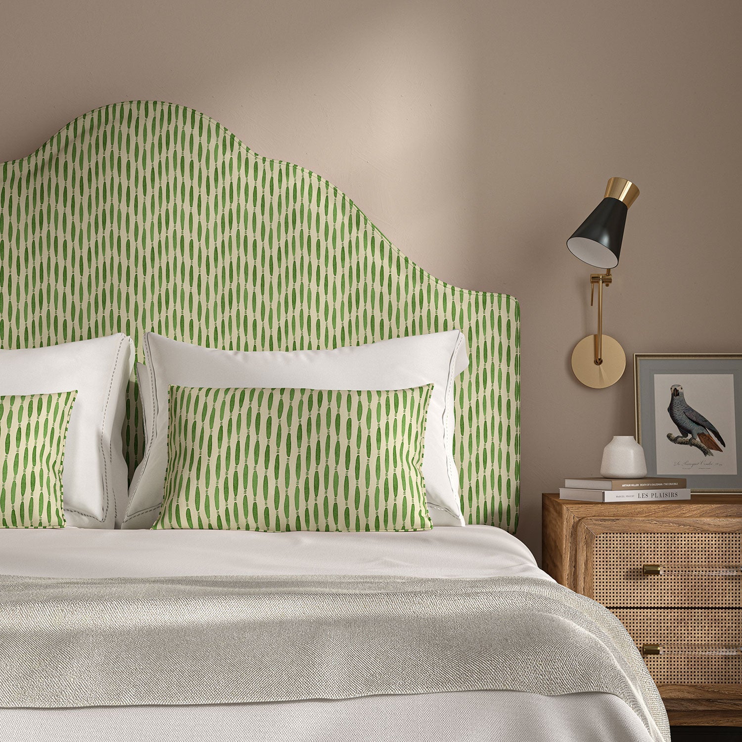 Linwood Smocked Cucumber FR Made to Measure Curtains