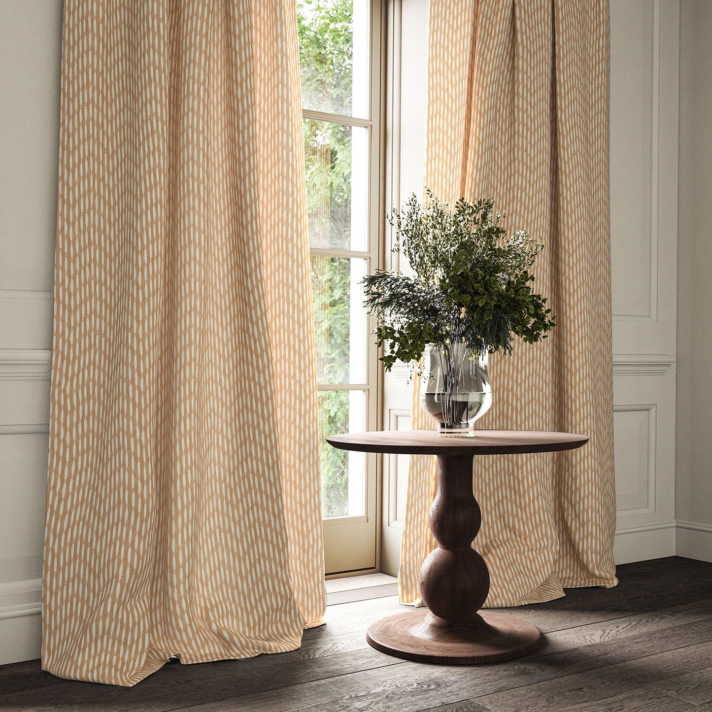 Linwood Smocked Dune FR Made to Measure Curtains