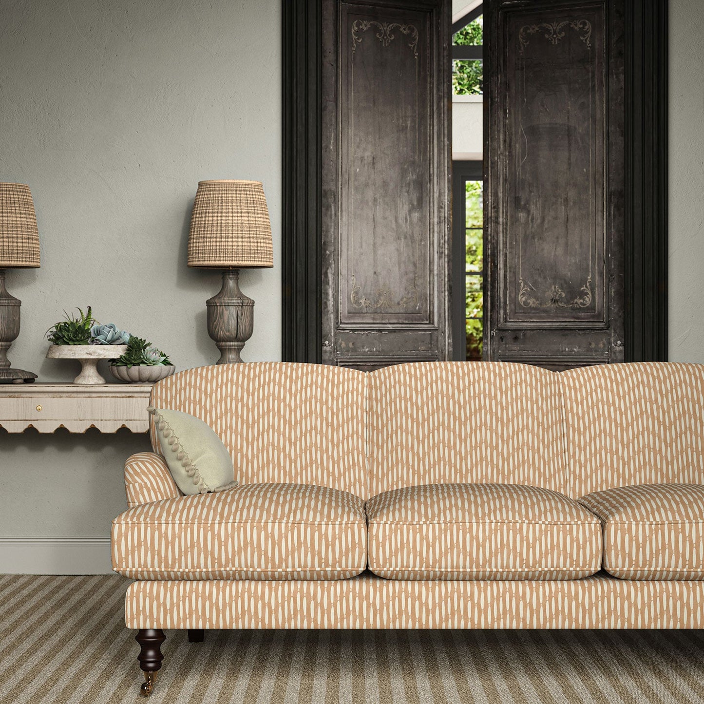 Linwood Smocked Dune Made to Measure Curtains