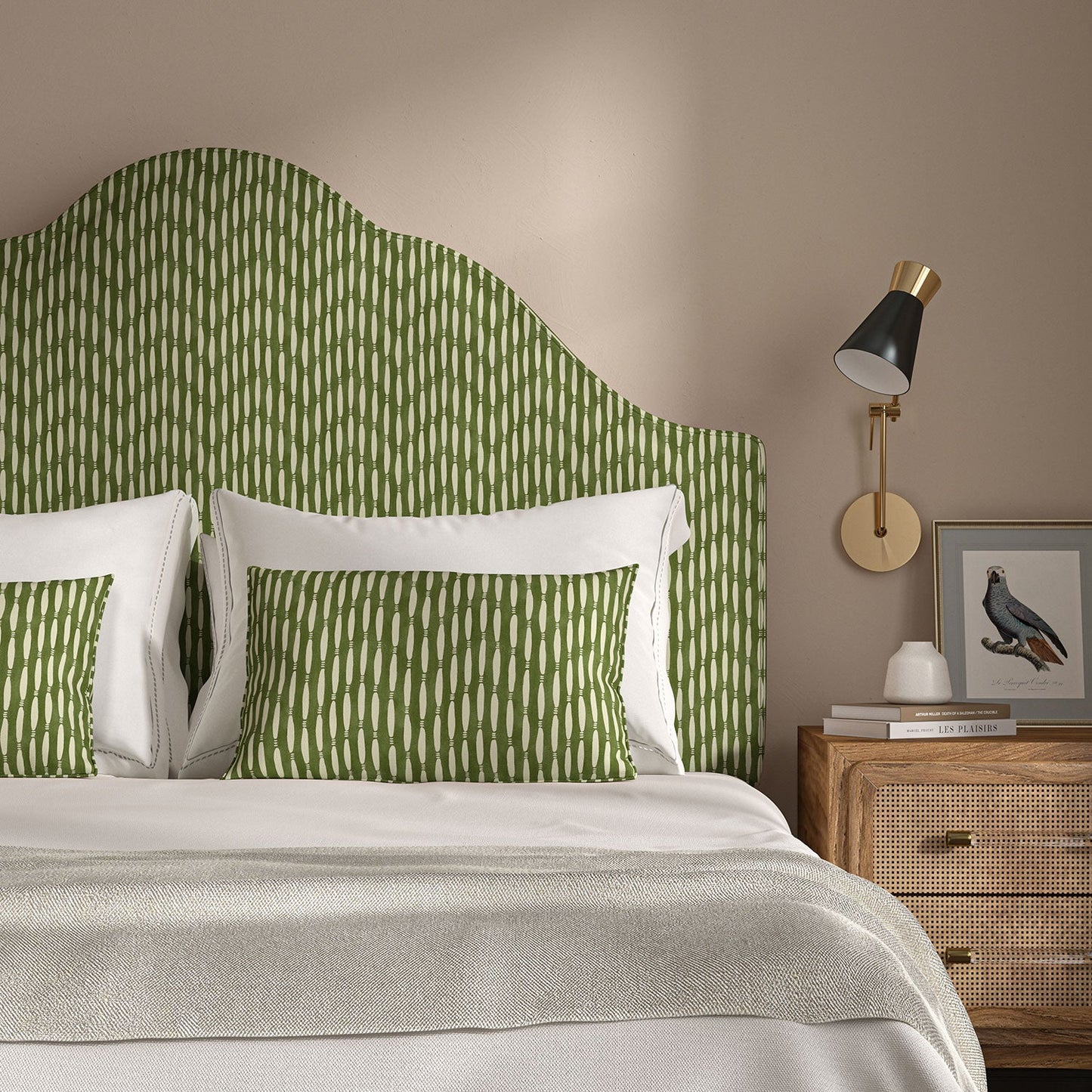 Linwood Smocked Gherkin FR Made to Measure Curtains