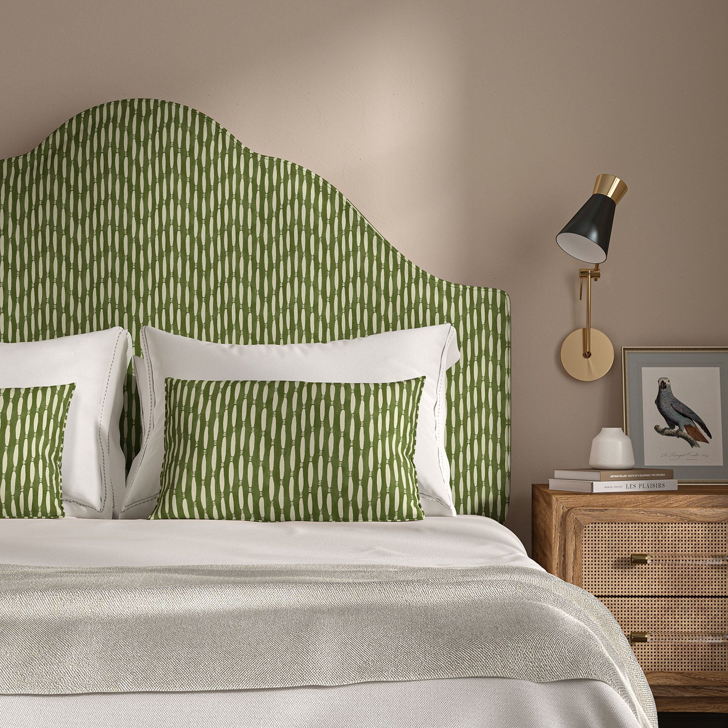 Linwood Smocked Gherkin FR Made to Measure Curtains