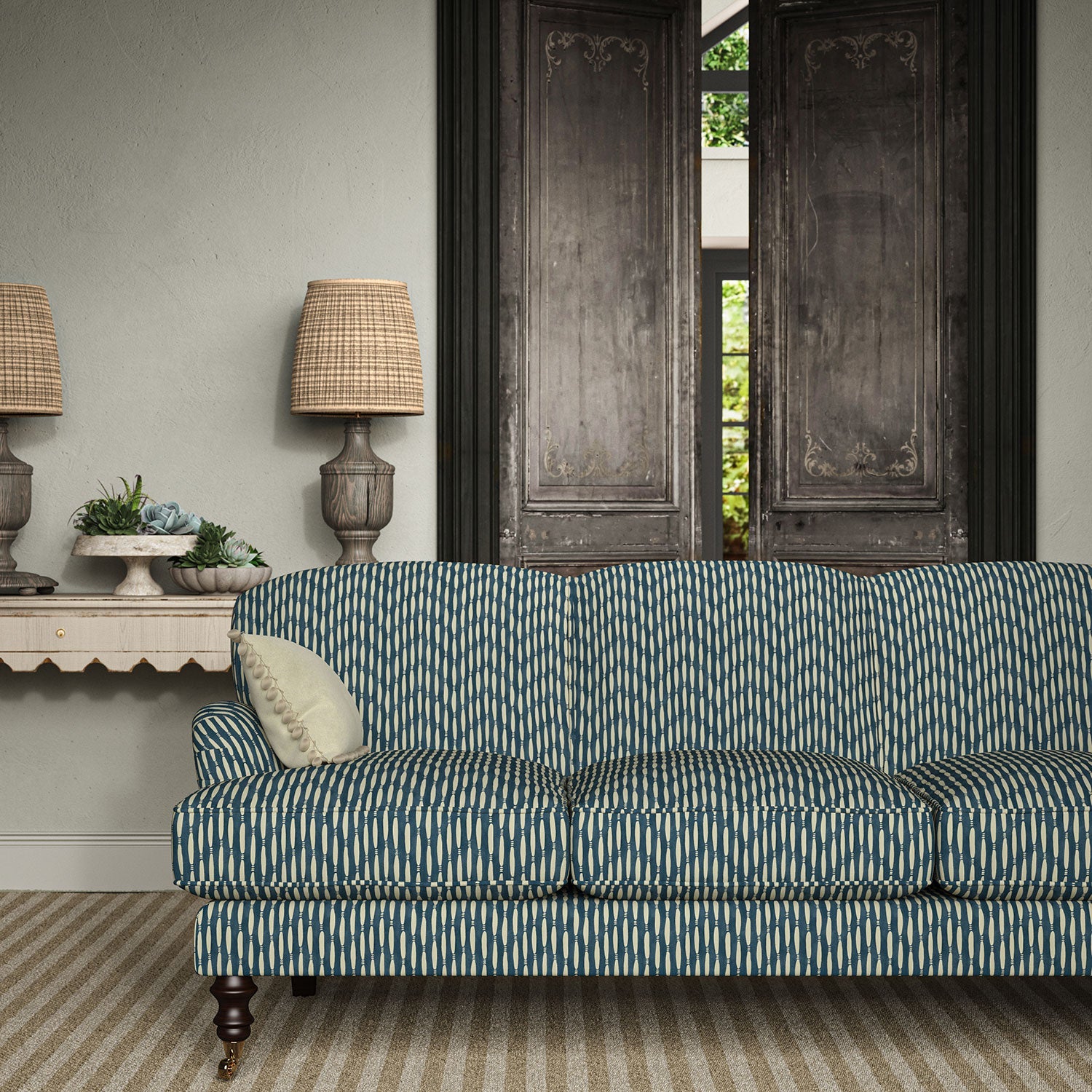 Linwood Smocked Riviera FR Made to Measure Curtains
