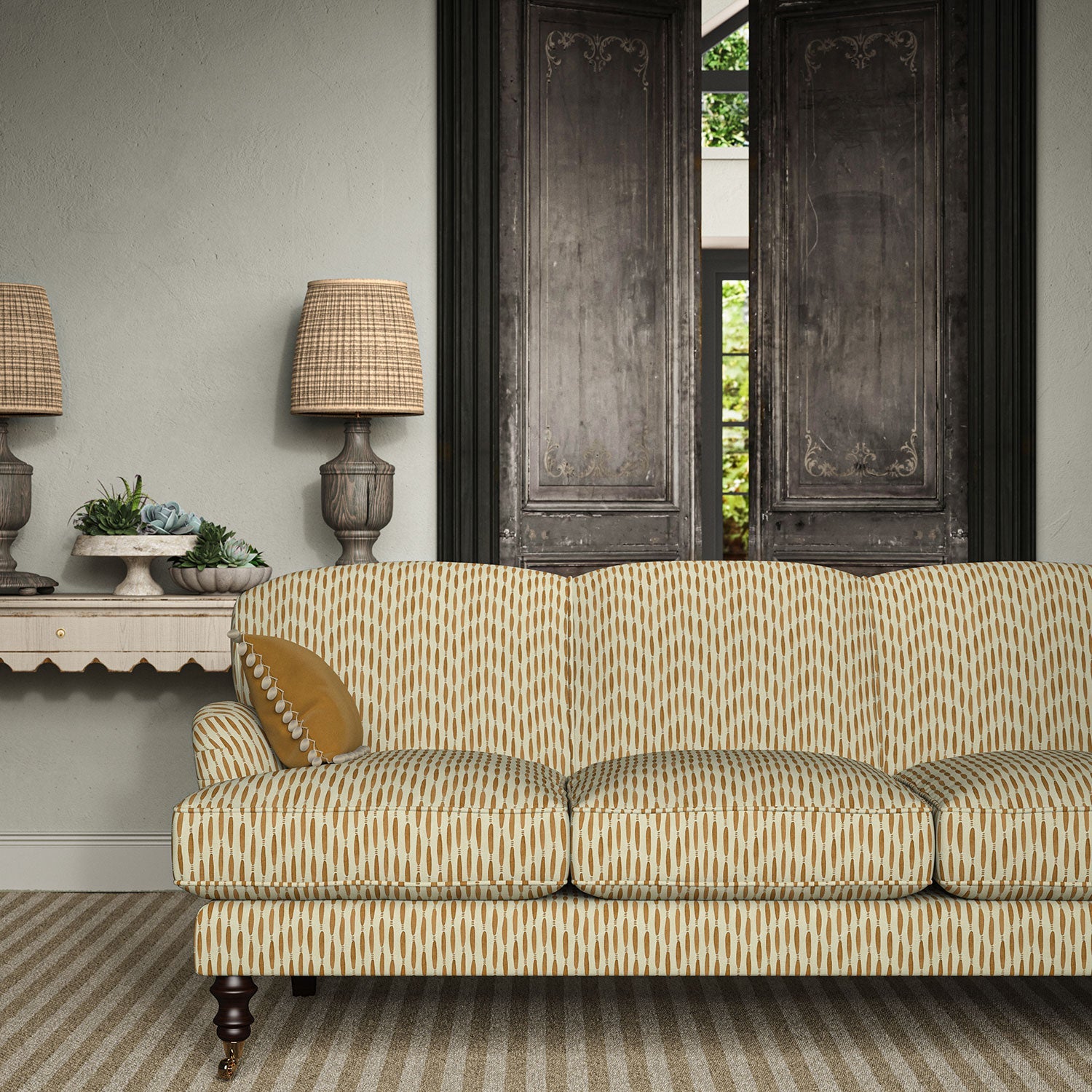 Linwood Smocked Toast FR Made to Measure Curtains