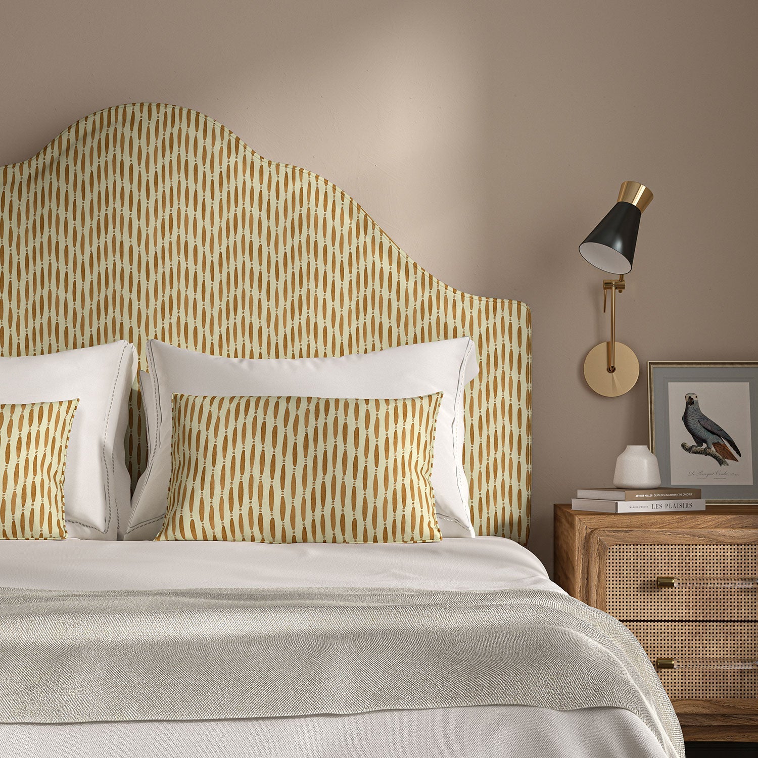 Linwood Smocked Toast FR Made to Measure Curtains
