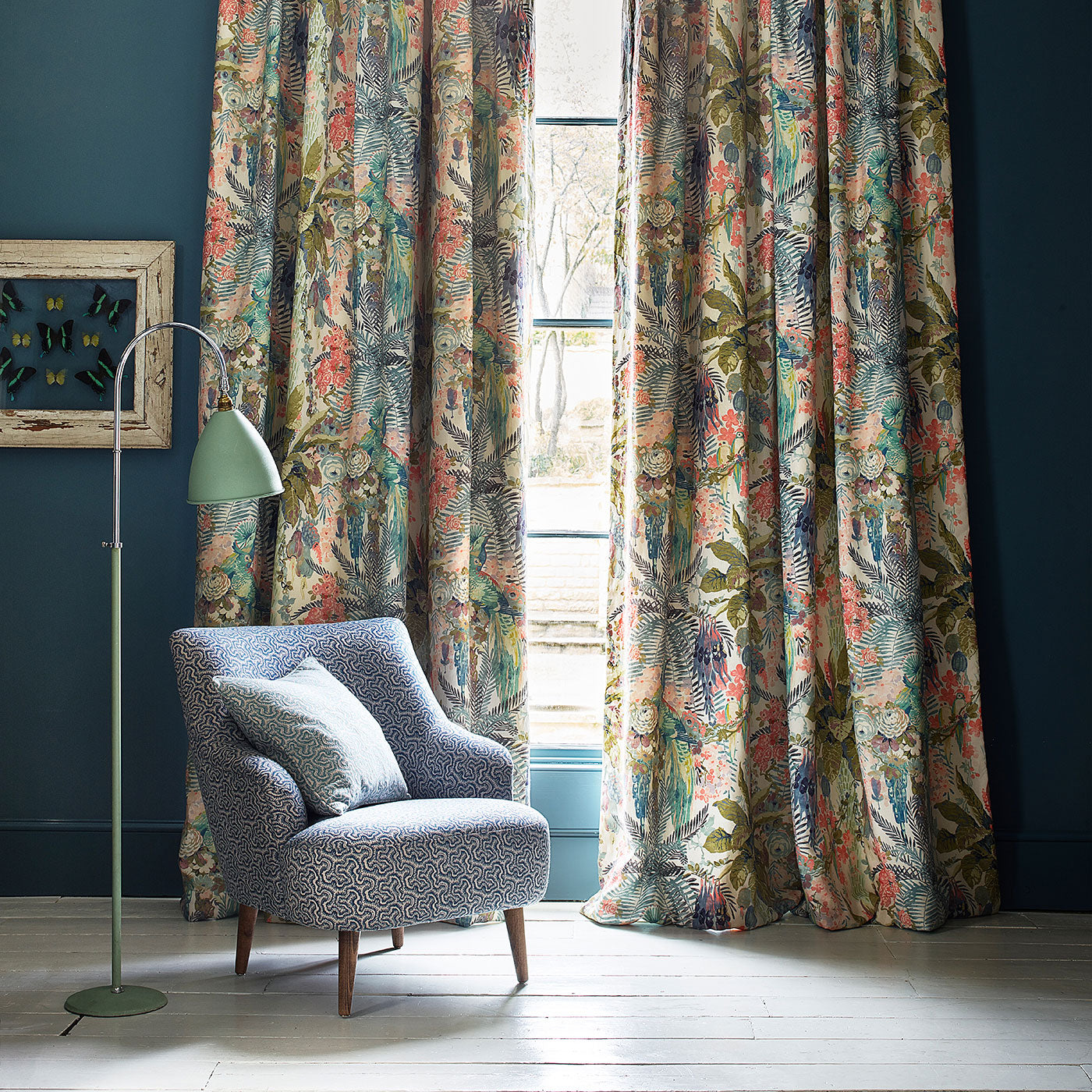 Linwood Rainforest Rabble Sherbet FR Made to Measure Curtains