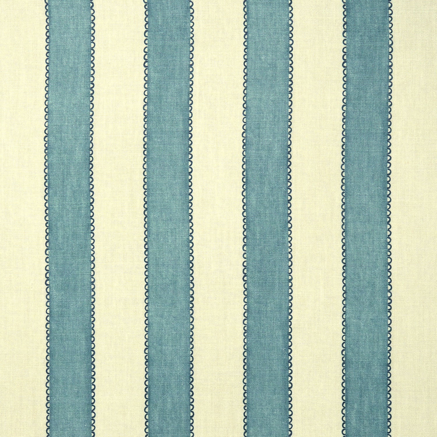 Linwood Lola Stripe Double Denim FR Made to Measure Curtains