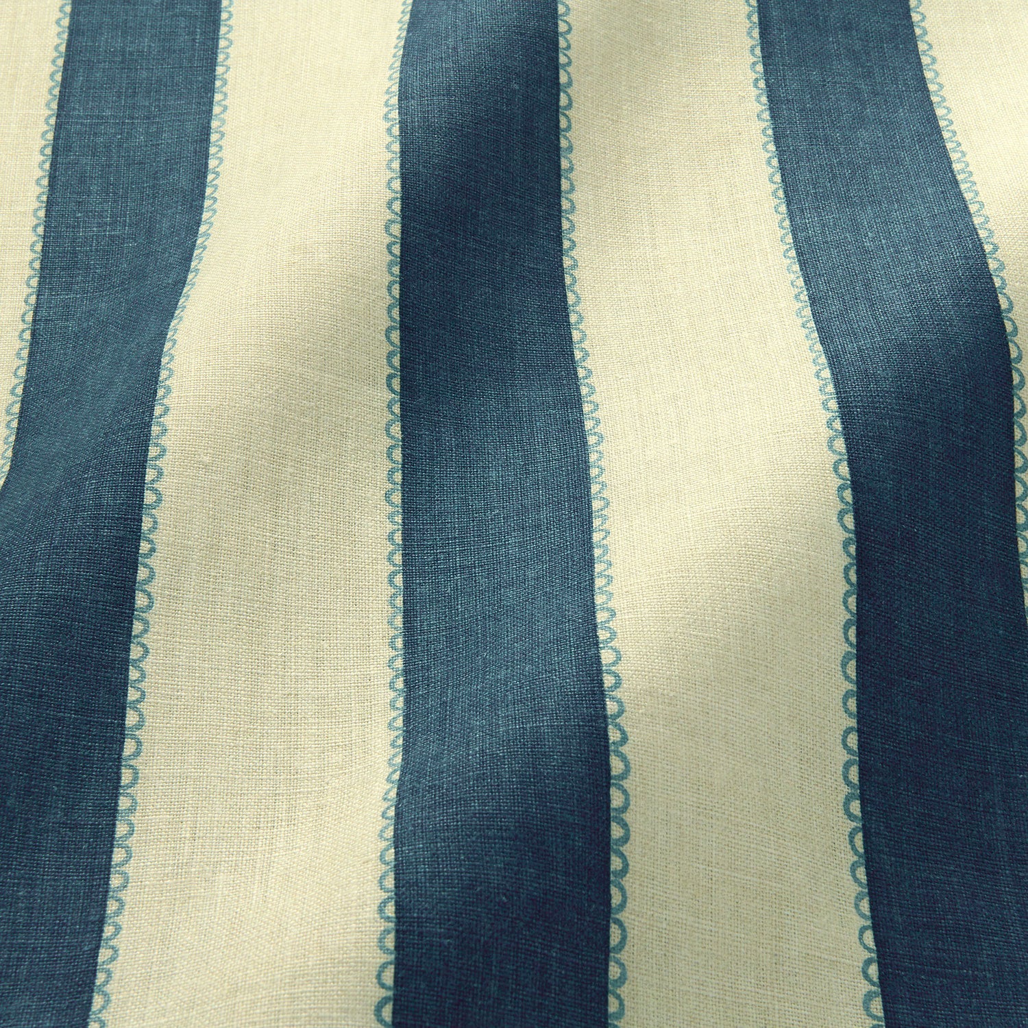 Linwood Lola Stripe Indigo Made to Measure Curtains