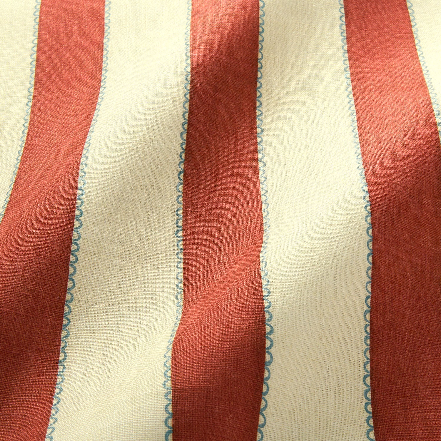 Linwood Lola Stripe Red Riding Hood FR Made to Measure Curtains