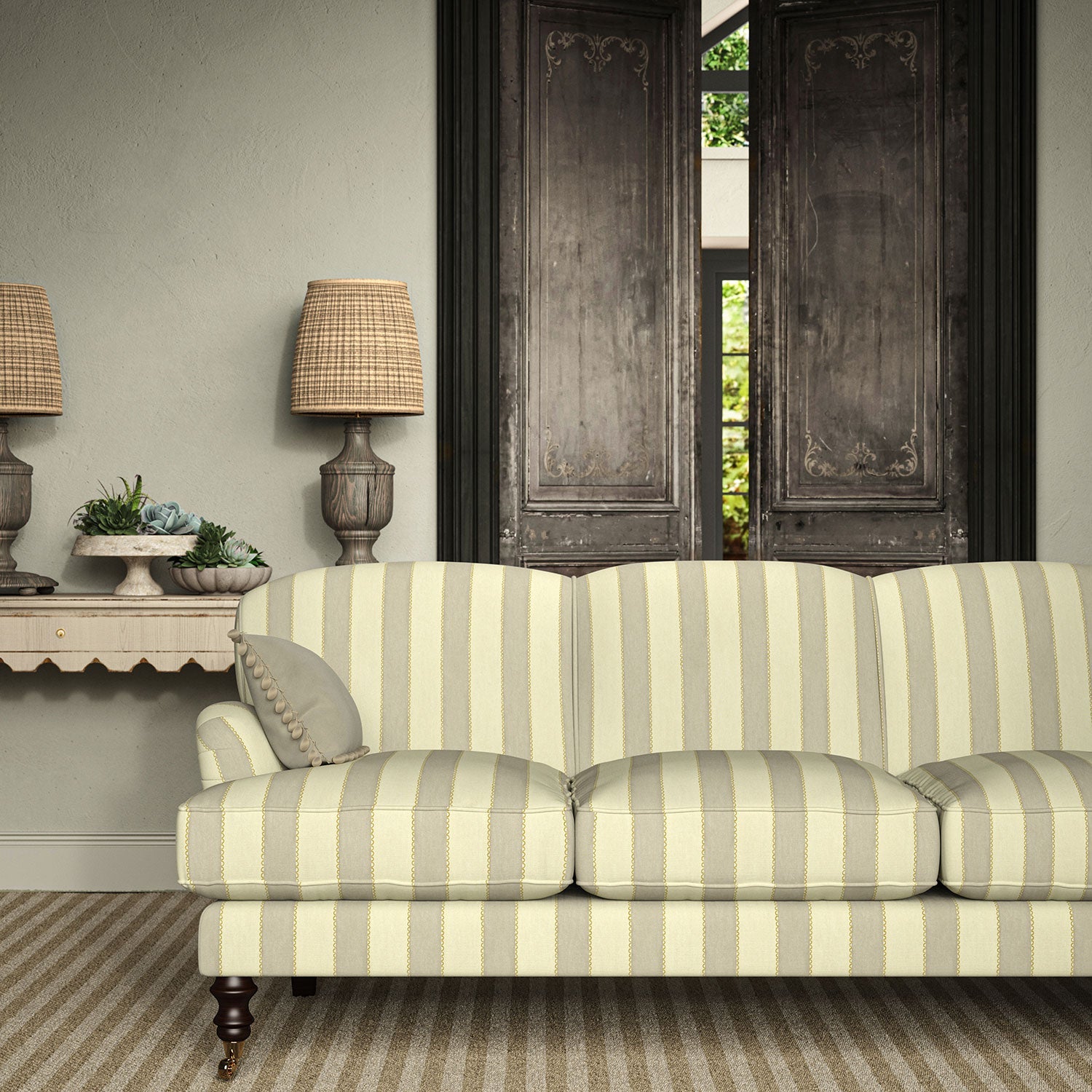 Linwood Lola Stripe Crystal Ball FR Made to Measure Curtains