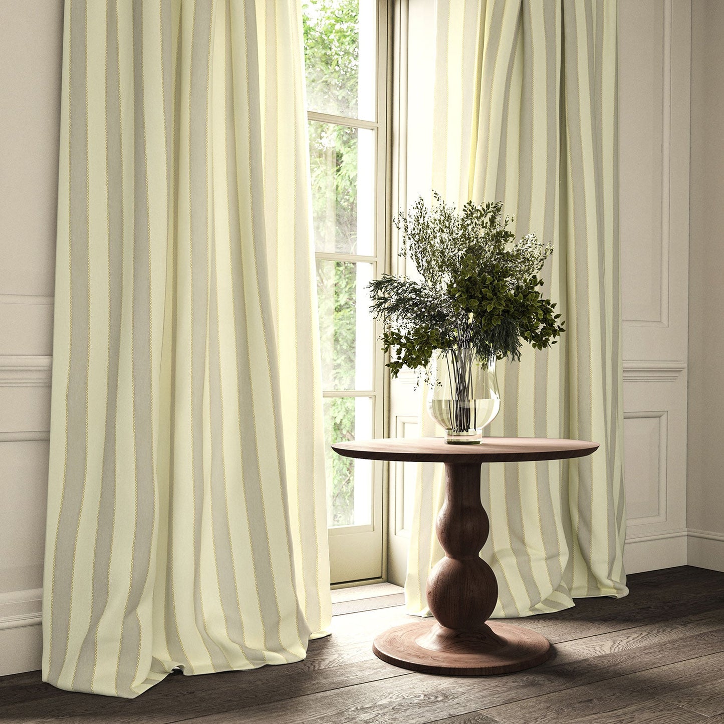 Linwood Lola Stripe Crystal Ball FR Made to Measure Curtains