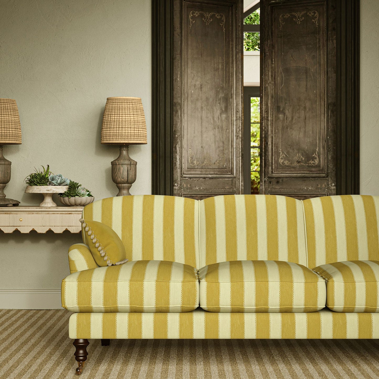Linwood Lola Stripe Dijon FR Made to Measure Curtains