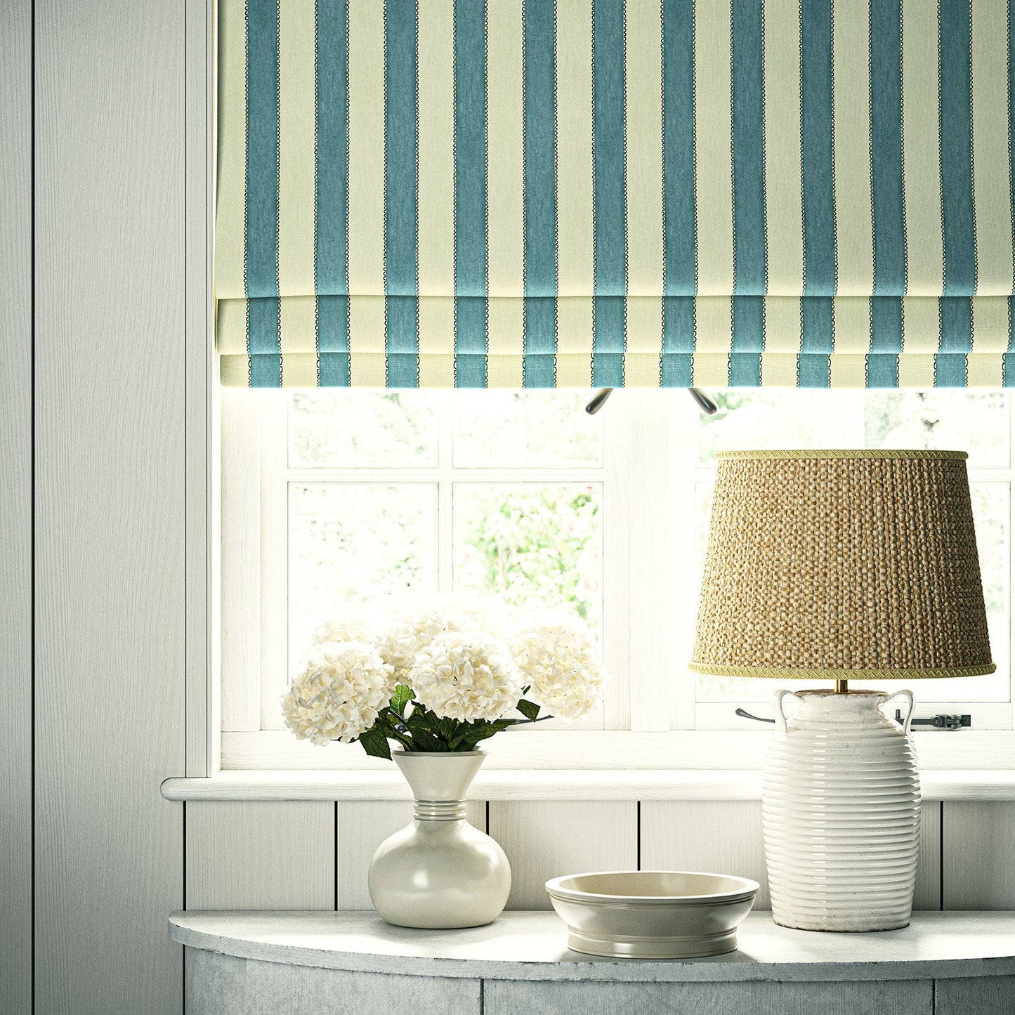 Linwood Lola Stripe Double Denim Made to Measure Curtains