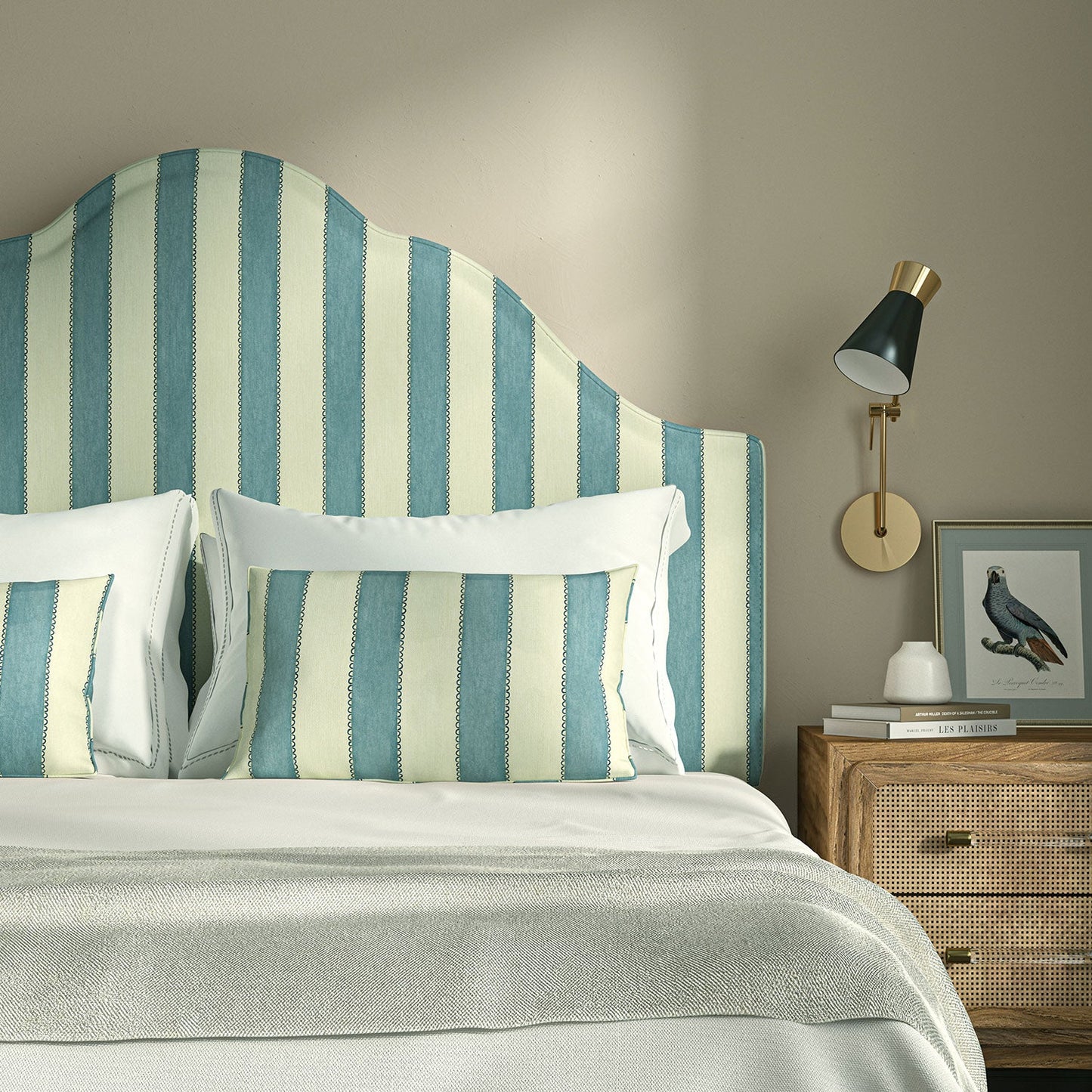 Linwood Lola Stripe Double Denim Made to Measure Curtains
