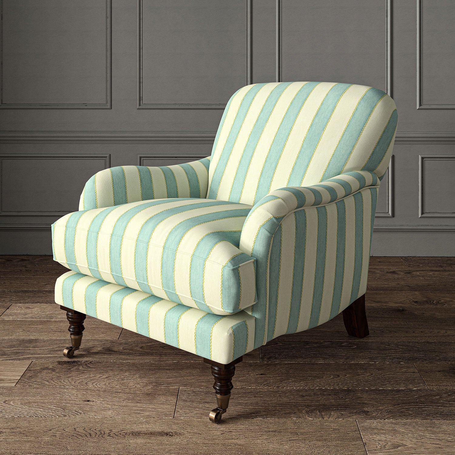 Linwood Lola Stripe Everglade Made to Measure Curtains