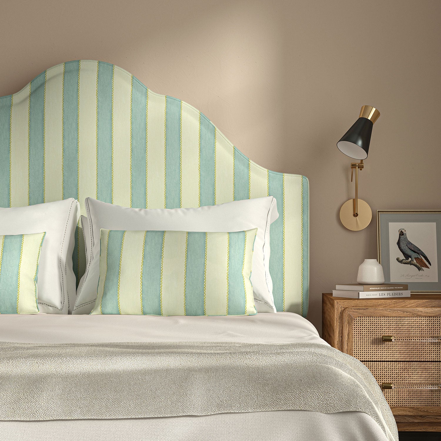 Linwood Lola Stripe Everglade Made to Measure Curtains