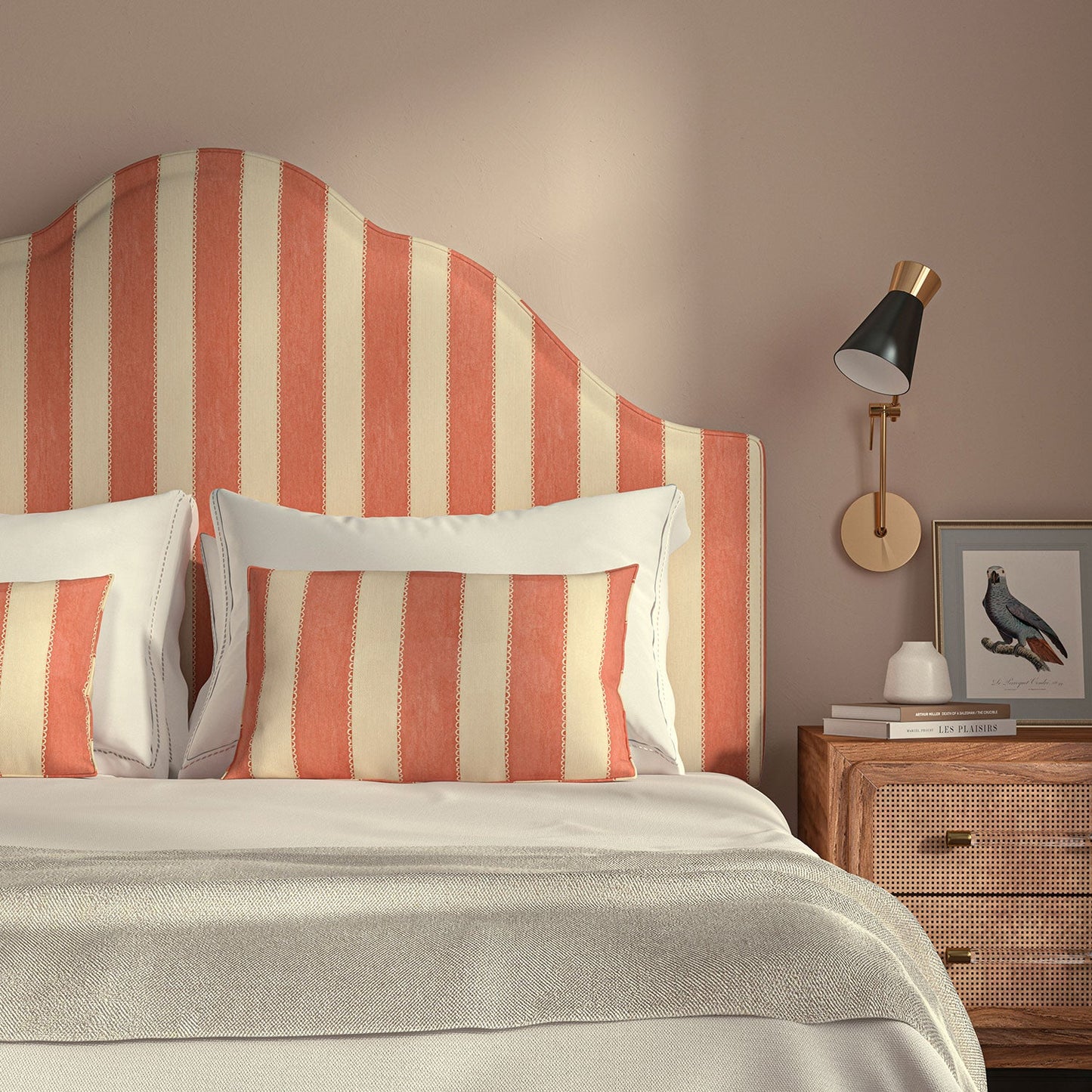 Linwood Lola Stripe Firefly FR Made to Measure Curtains