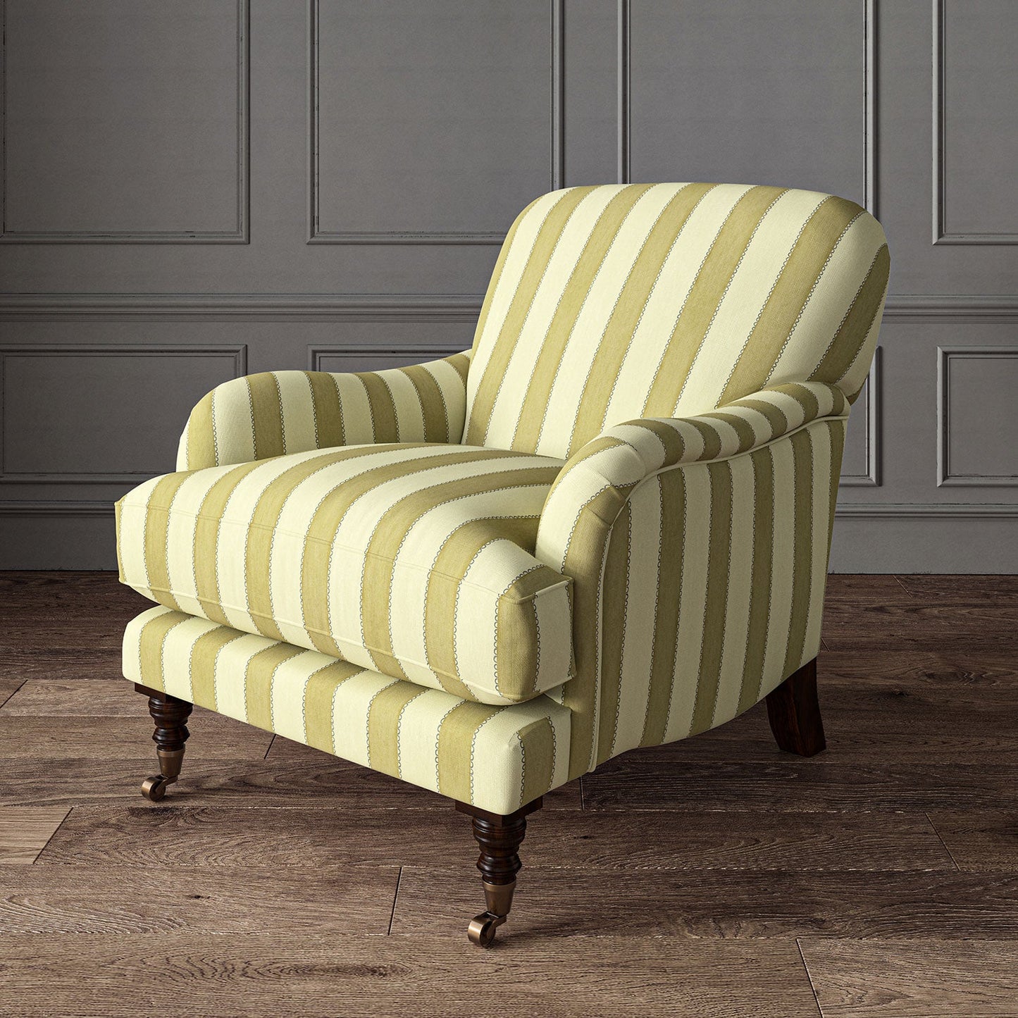 Linwood Lola Stripe Haystack FR Made to Measure Curtains