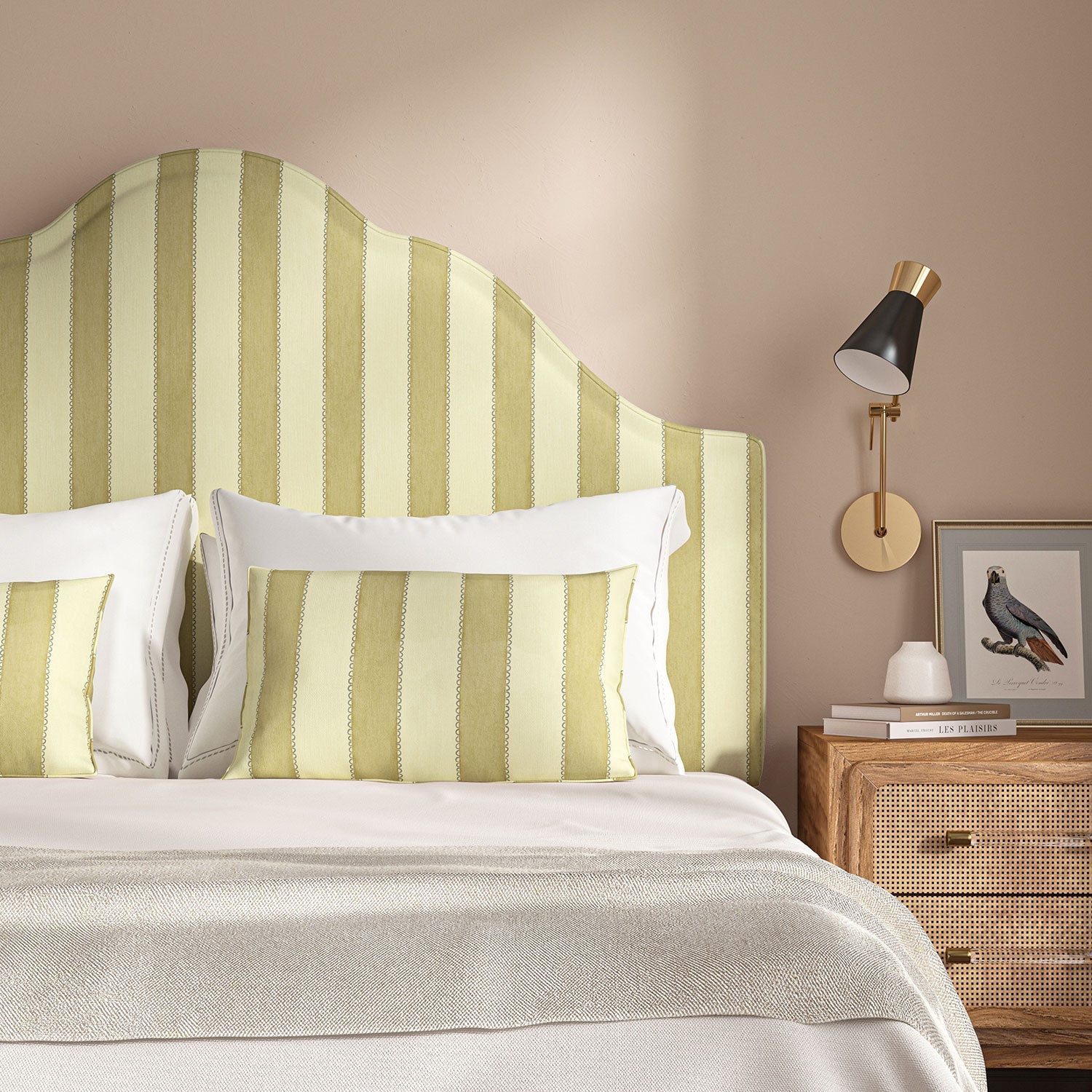 Linwood Lola Stripe Haystack FR Made to Measure Curtains
