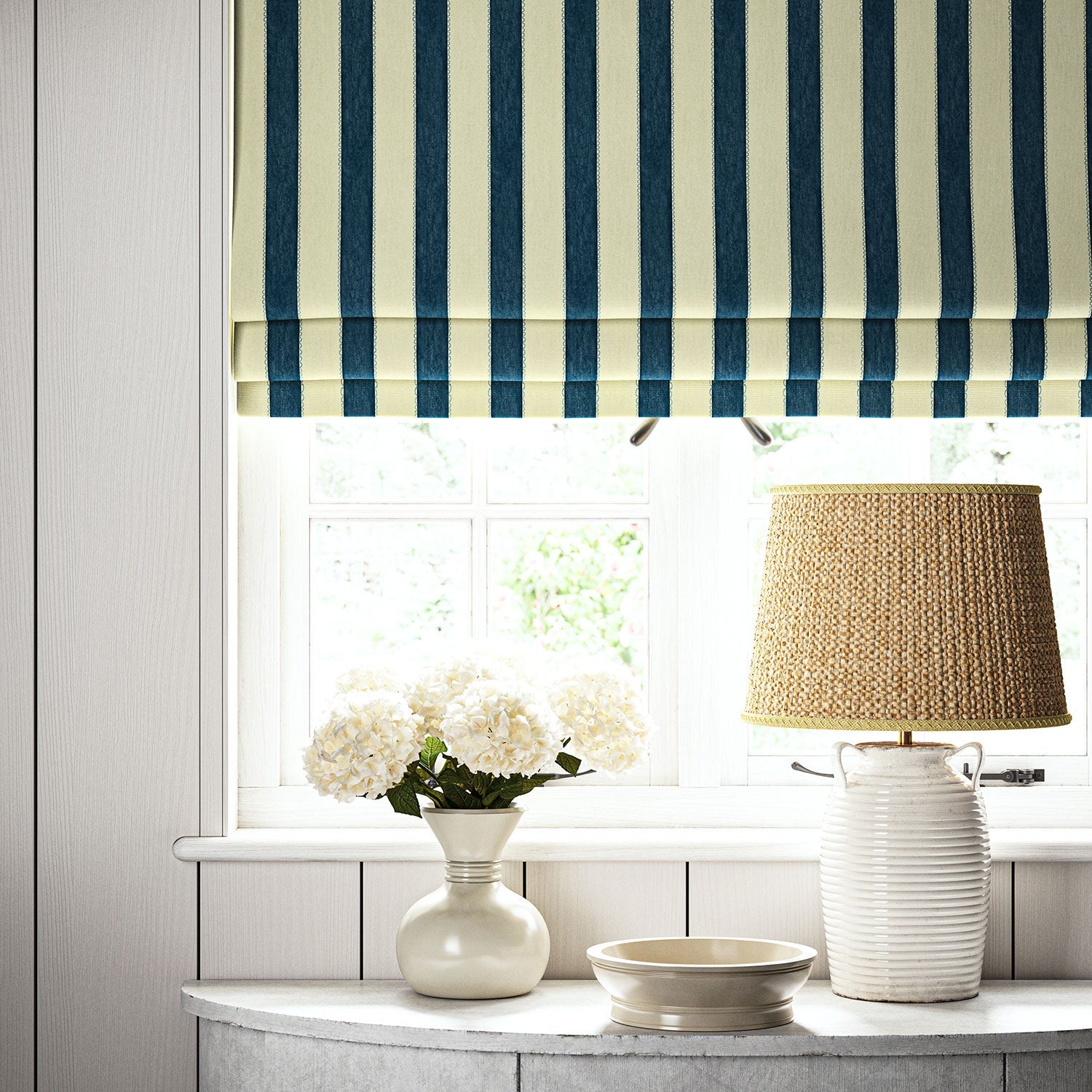 Linwood Lola Stripe Indigo Made to Measure Curtains