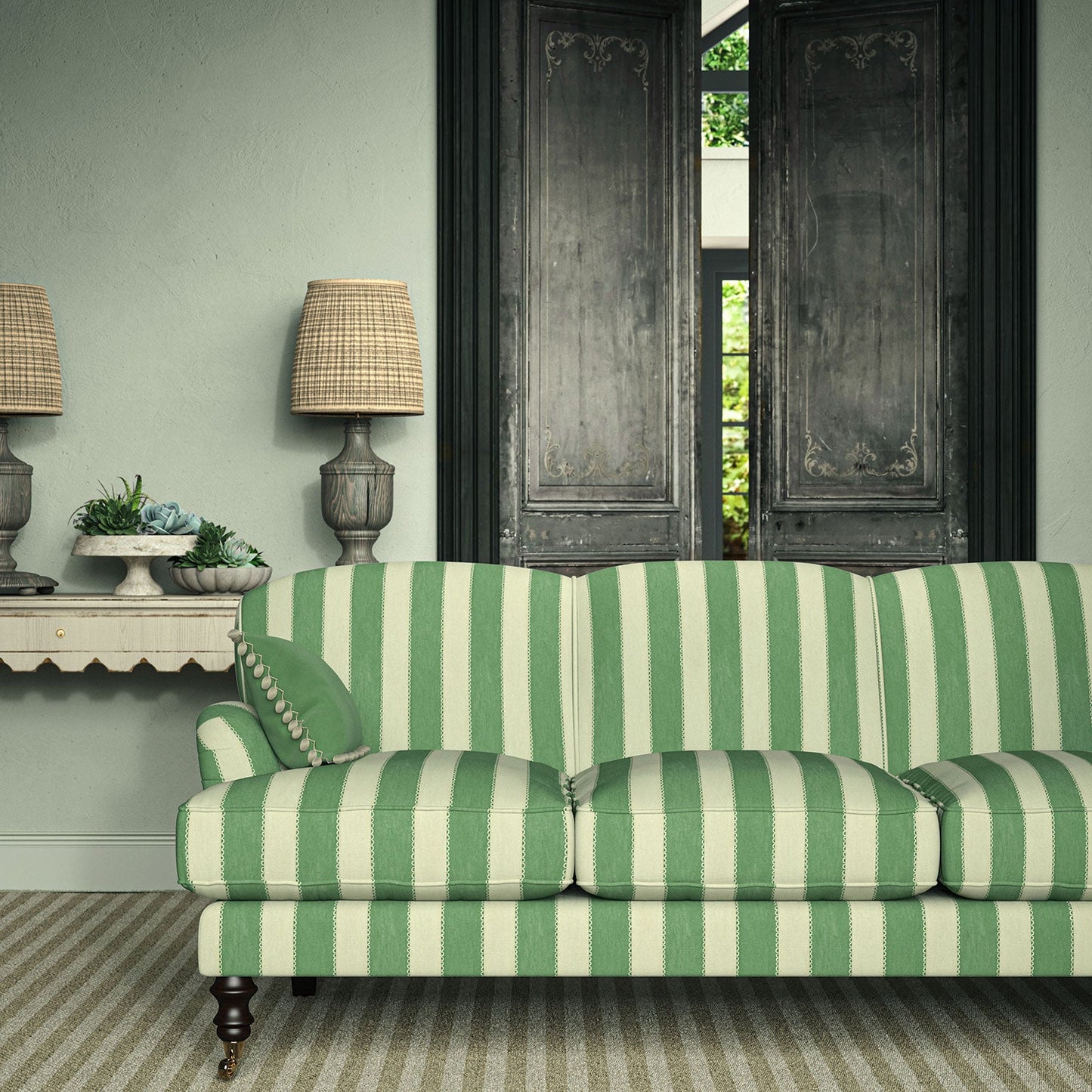 Linwood Lola Stripe Kryptonite Made to Measure Curtains