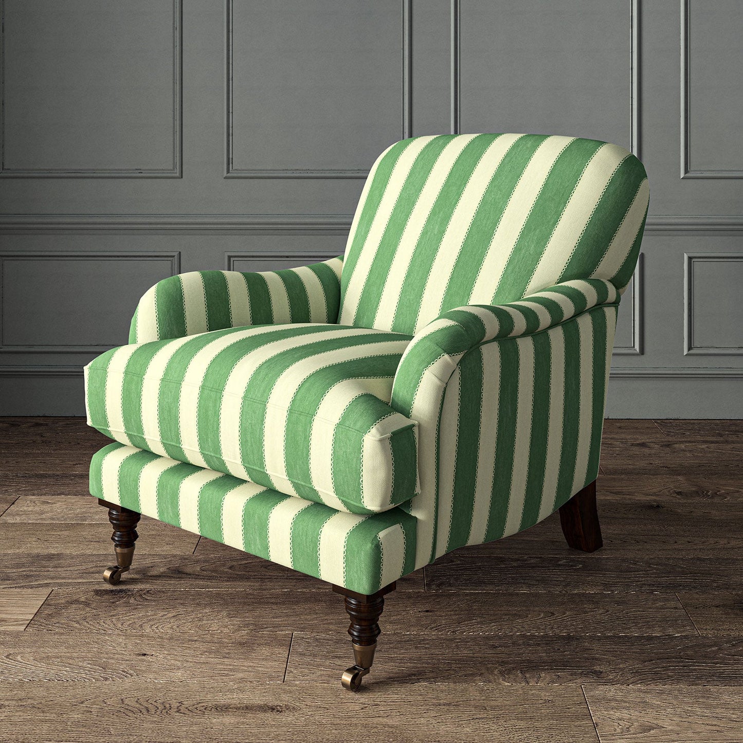 Linwood Lola Stripe Kryptonite Made to Measure Curtains