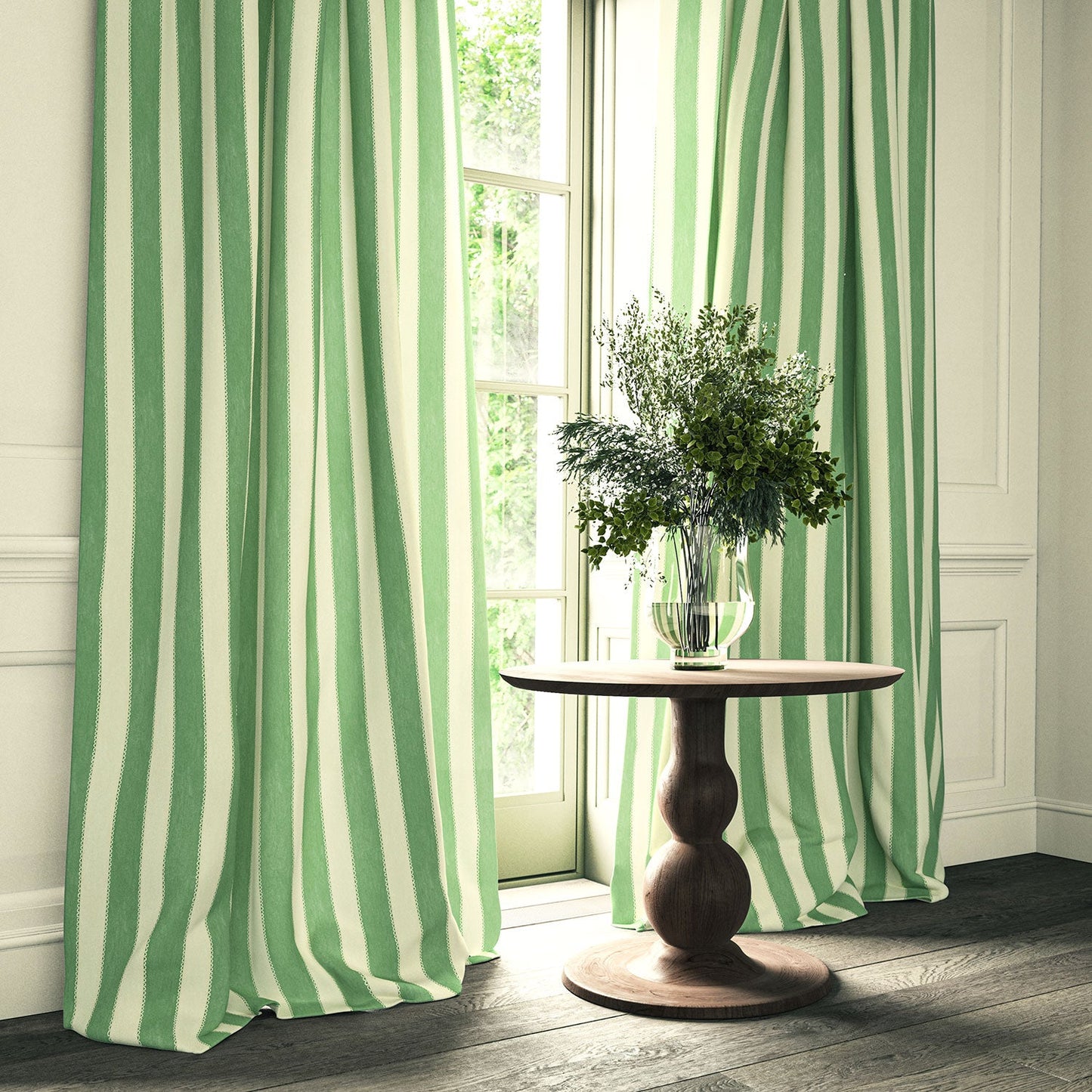Linwood Lola Stripe Kryptonite Made to Measure Curtains