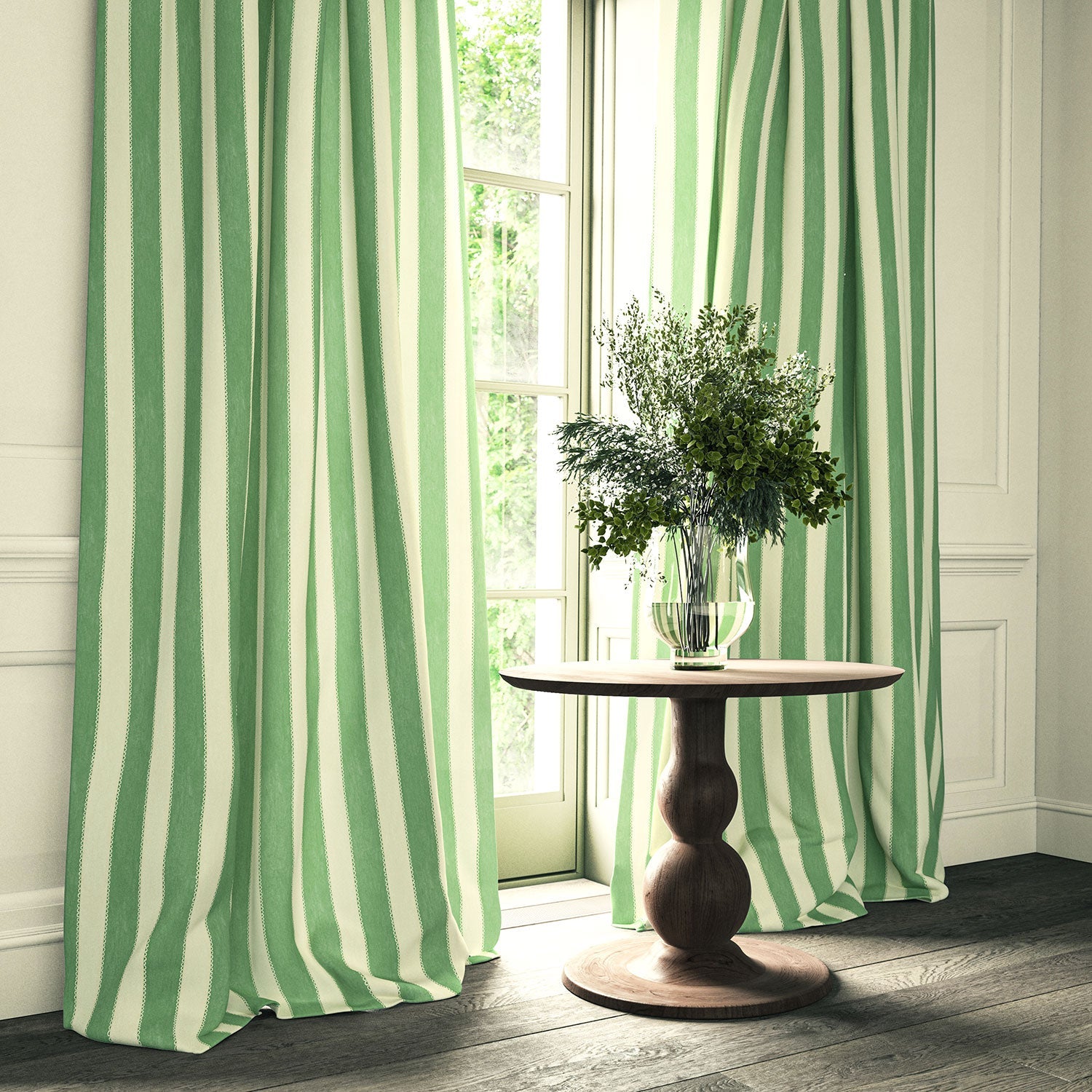Linwood Lola Stripe Kryptonite Made to Measure Curtains