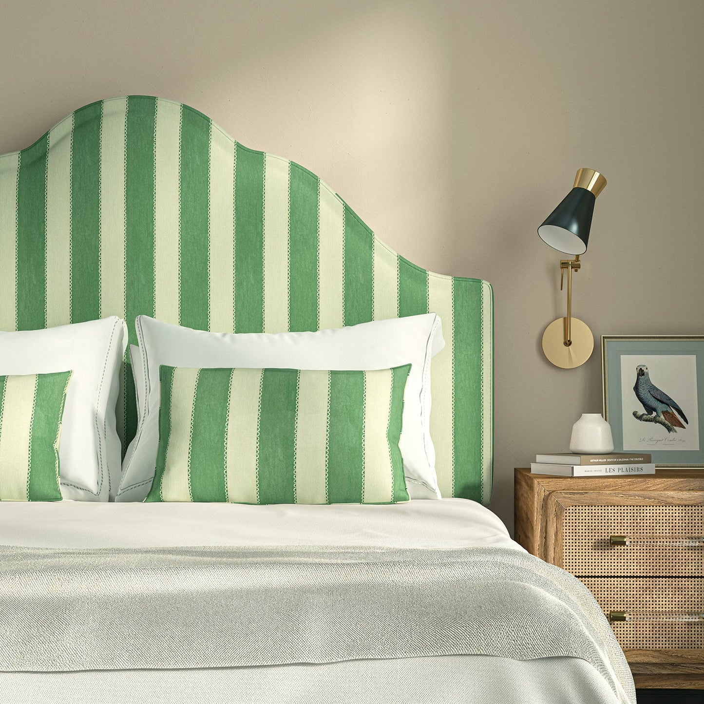 Linwood Lola Stripe Kryptonite FR Made to Measure Curtains