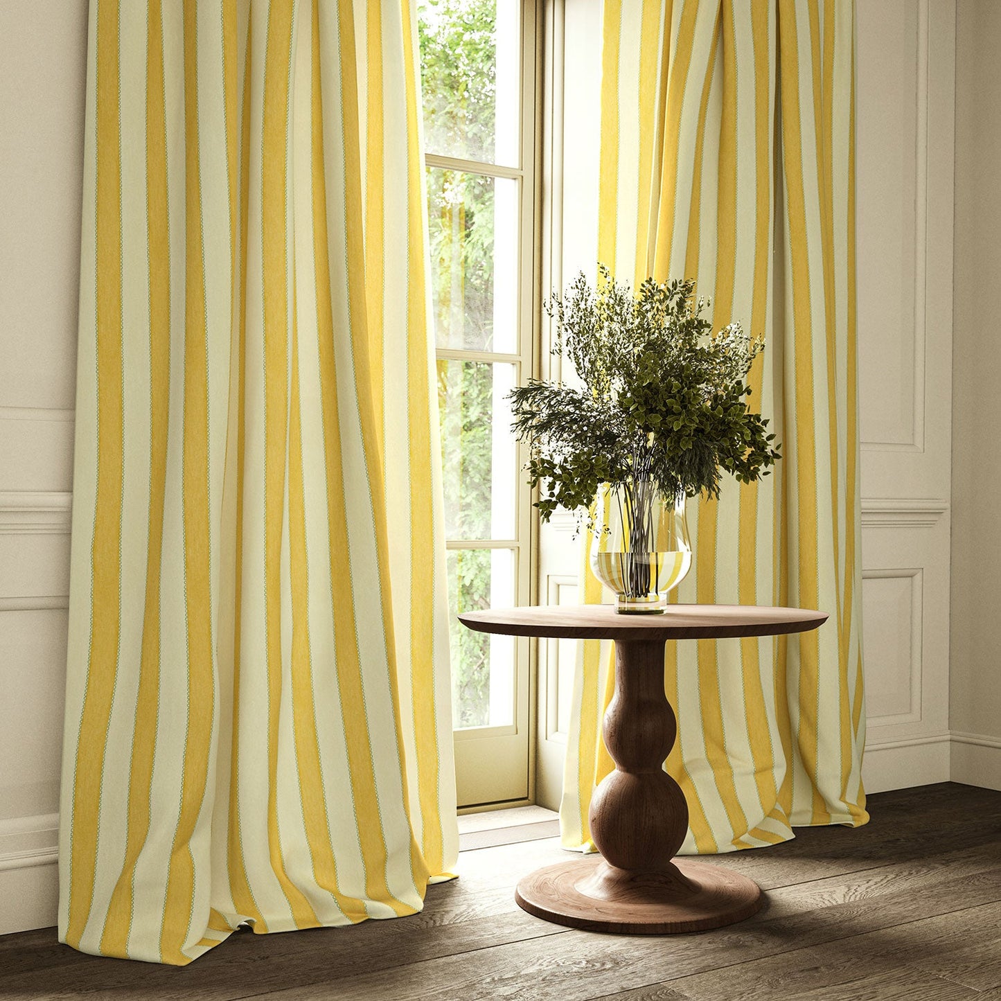 Linwood Lola Stripe Marguerites Made to Measure Curtains