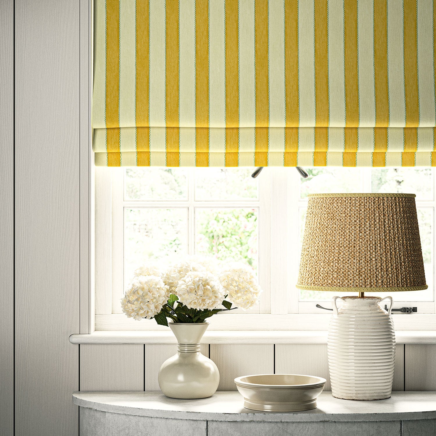 Linwood Lola Stripe Marguerites Made to Measure Curtains