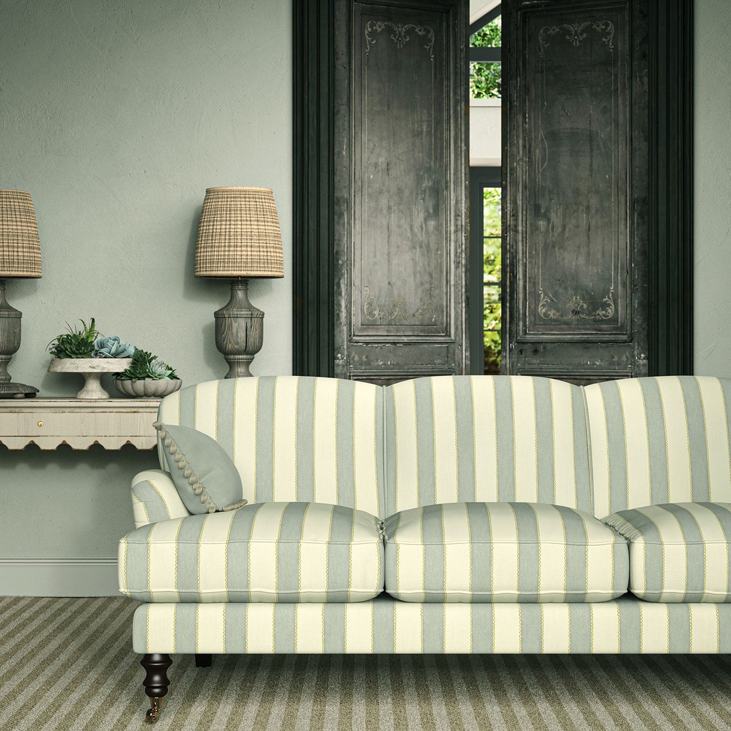 Linwood Lola Stripe Moonbeam Made to Measure Curtains