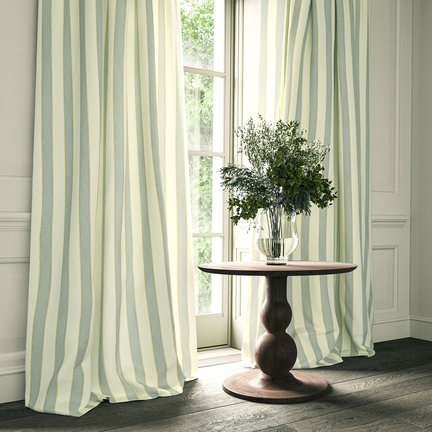 Linwood Lola Stripe Moonbeam Made to Measure Curtains