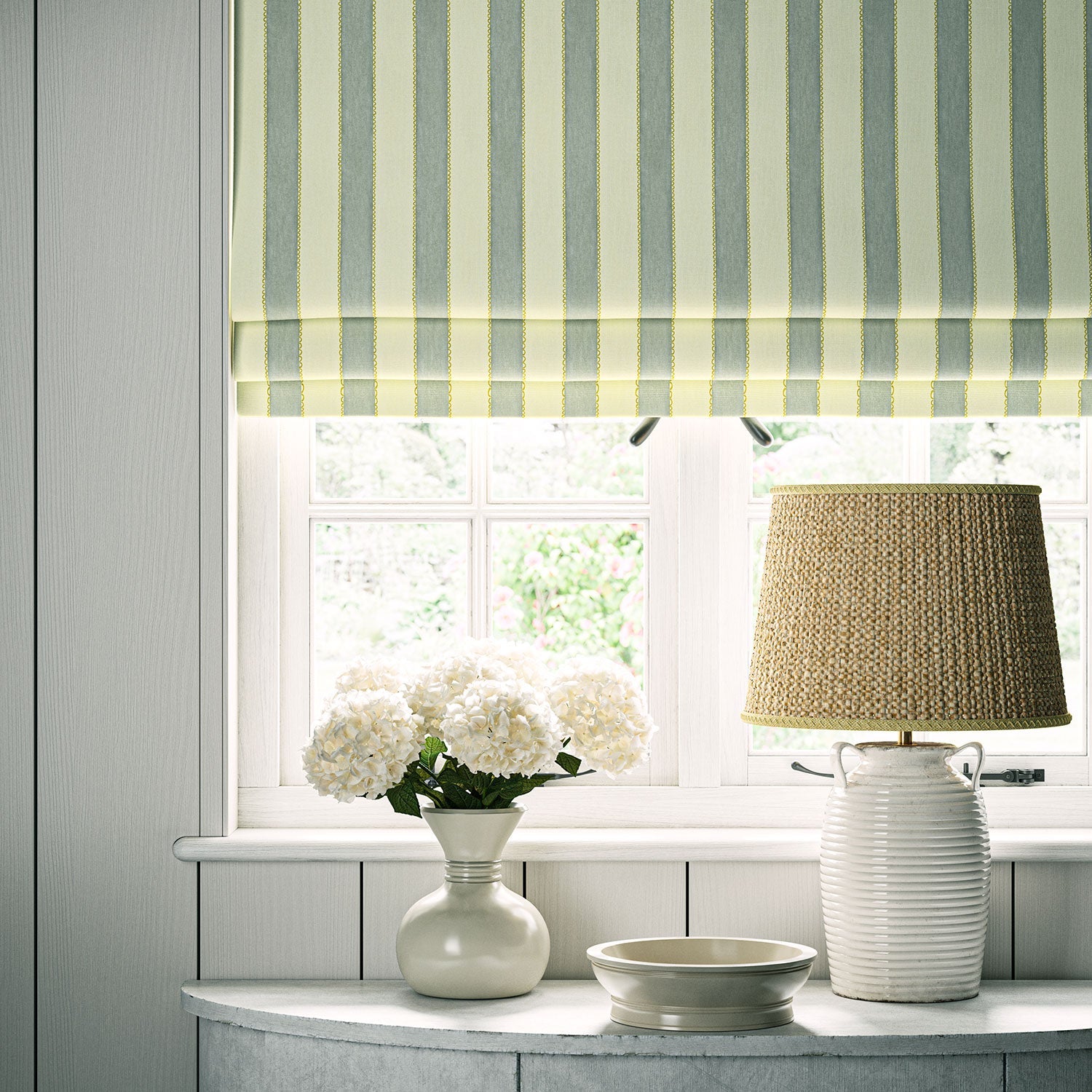 Linwood Lola Stripe Moonbeam FR Made to Measure Curtains