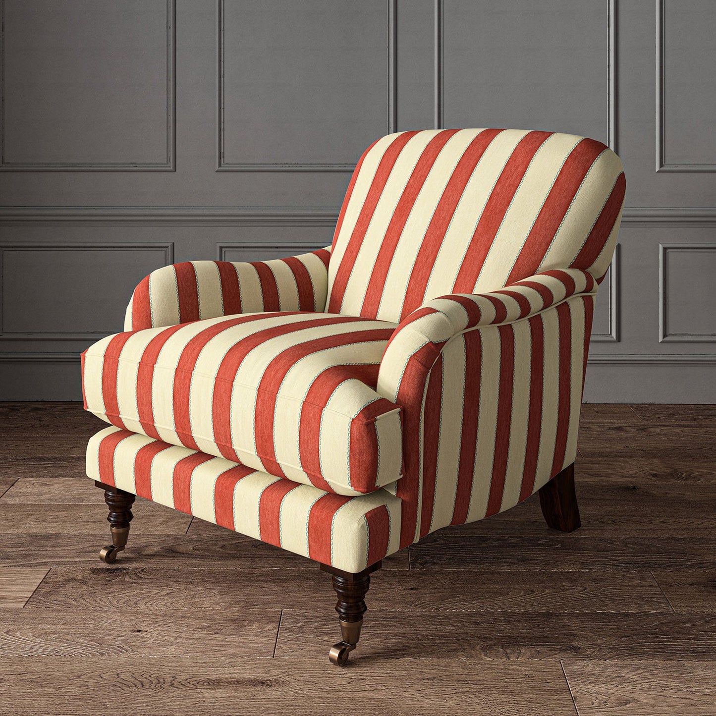 Linwood Lola Stripe Red Riding Hood FR Made to Measure Curtains