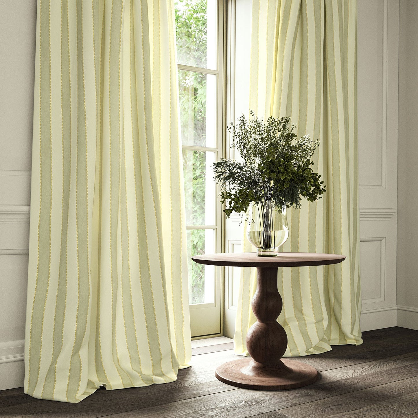 Linwood Lola Stripe Straw Hat Made to Measure Curtains