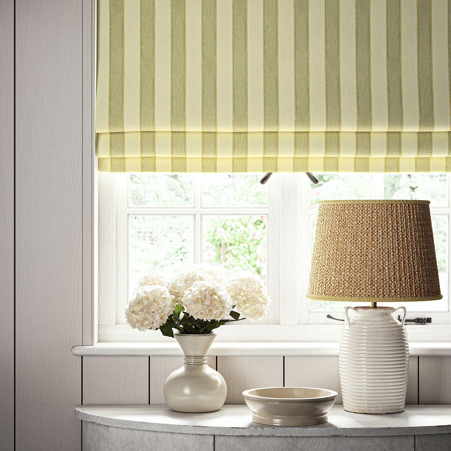 Linwood Lola Stripe Straw Hat Made to Measure Curtains