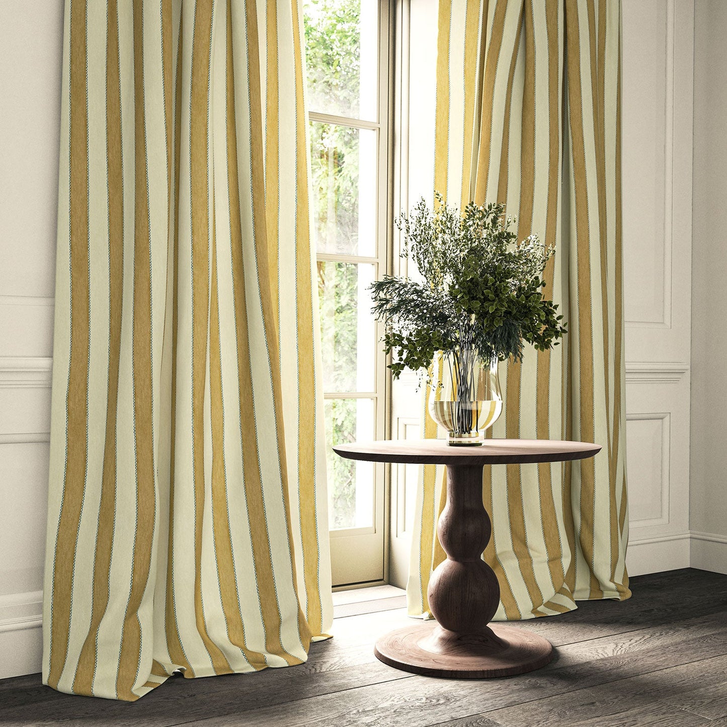 Linwood Lola Stripe Toast Rack FR Made to Measure Curtains